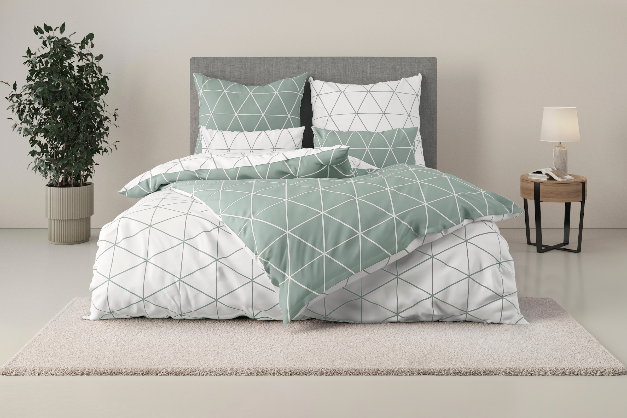 GOODproduct Linge de lit »Balsby« 2 cuis tlg. in Gr. 135x200 oder 155x220 cm, 100% Baumwolle