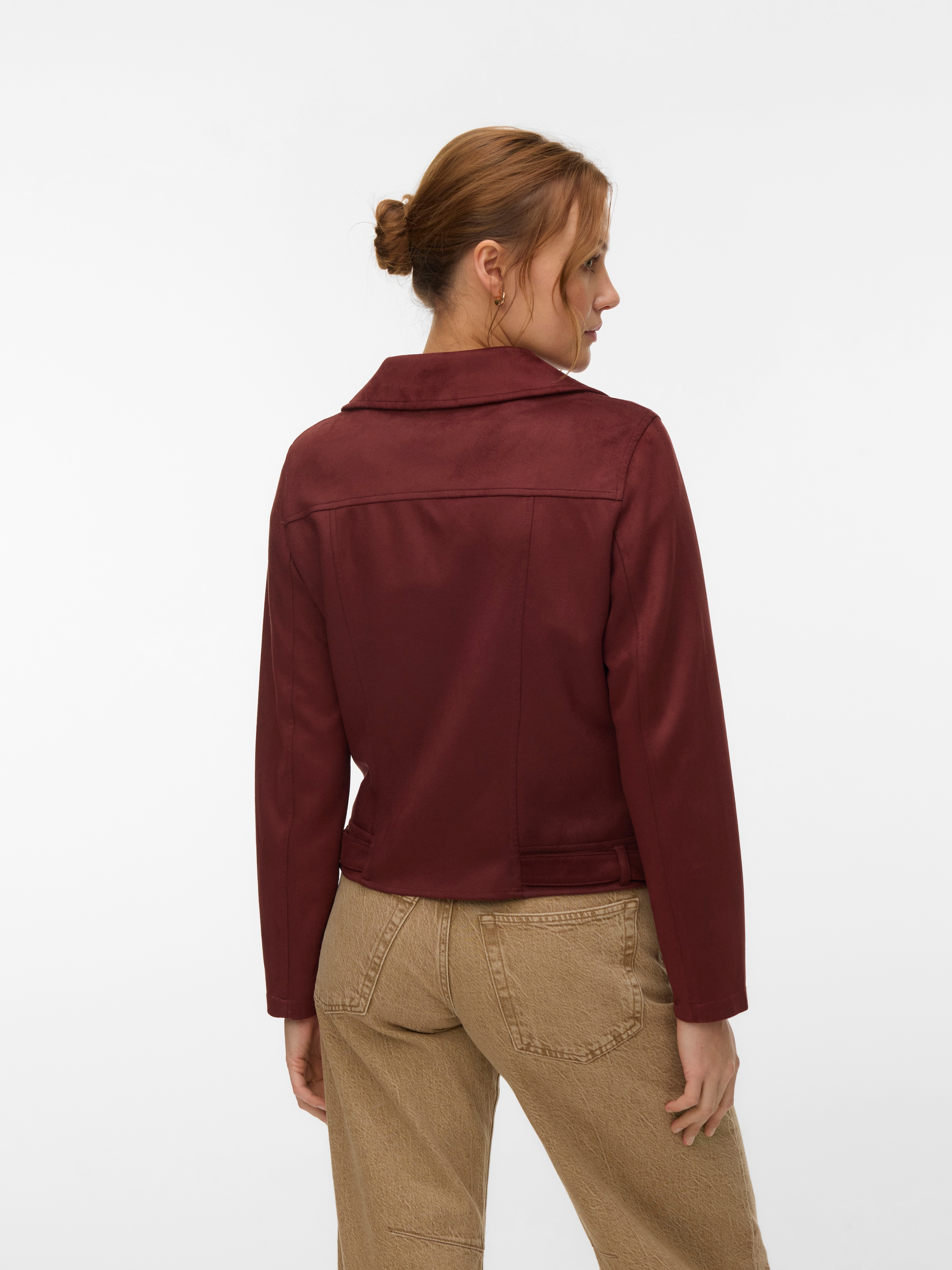 Vero Moda 1100000002199 »VMJOSE SHORT FAUX SUEDE JACKET GA NOOS« mit asymetrischem Reissverschluss