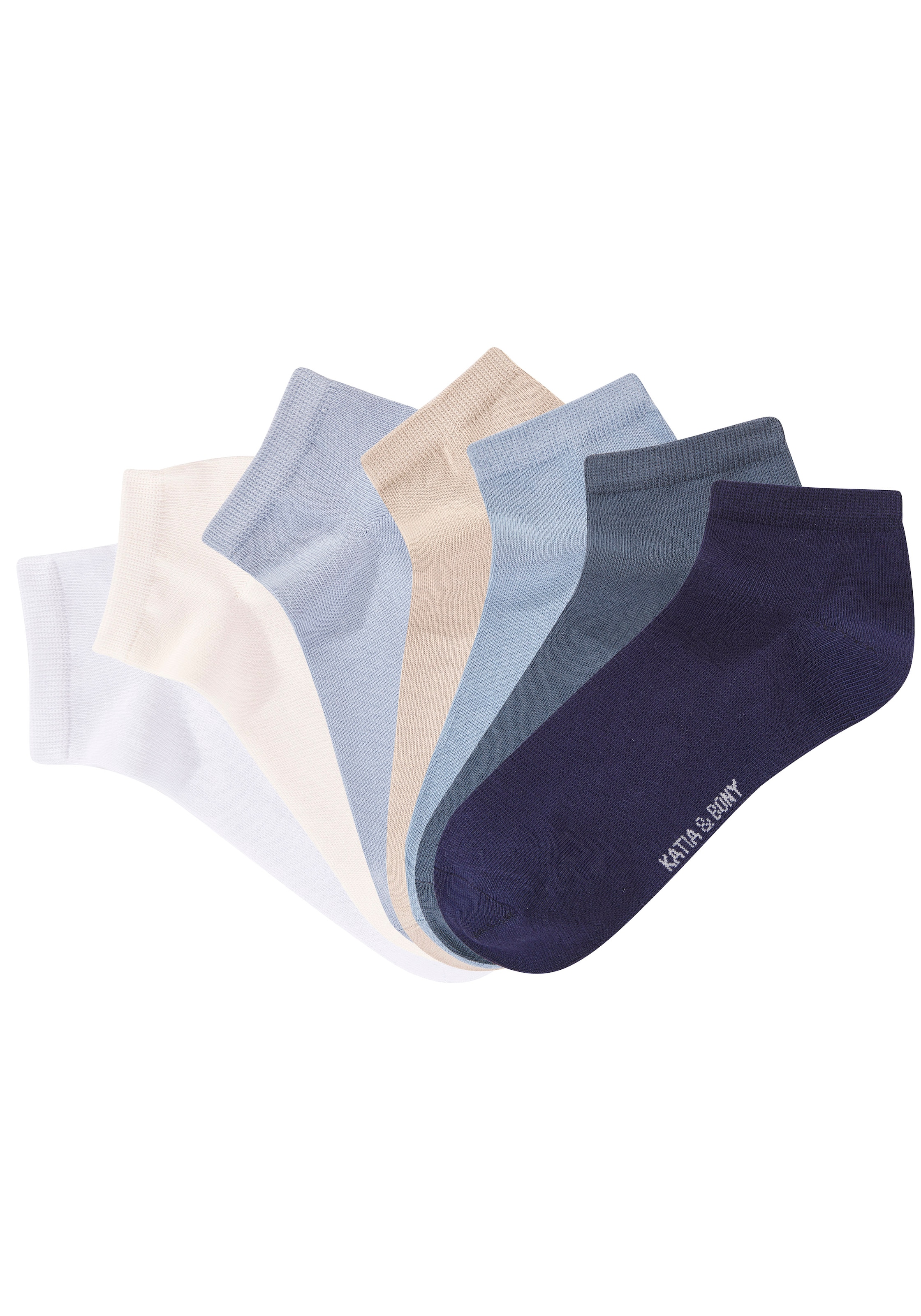 H.I.S Chaussettes de baskets Paquet, 7 Couple tlg. verschiedene Farben in einer Packung