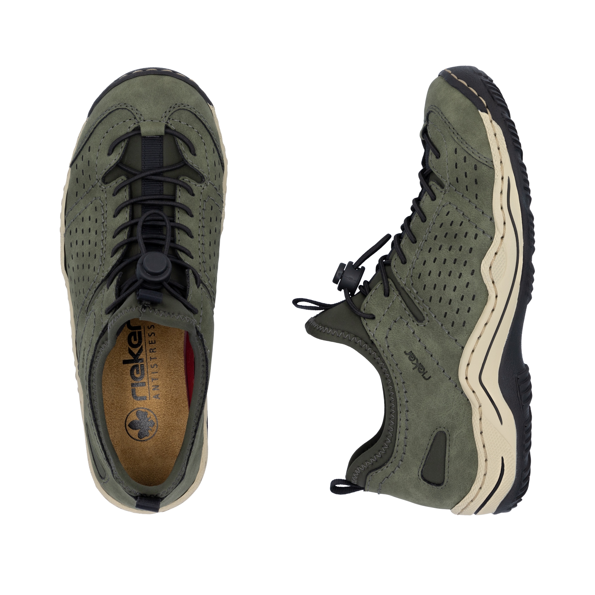 Rieker Slip-On Sneaker  , Schlupfschuh, Freizeitsneaker, Halbschuh mit markanter Laufsohle