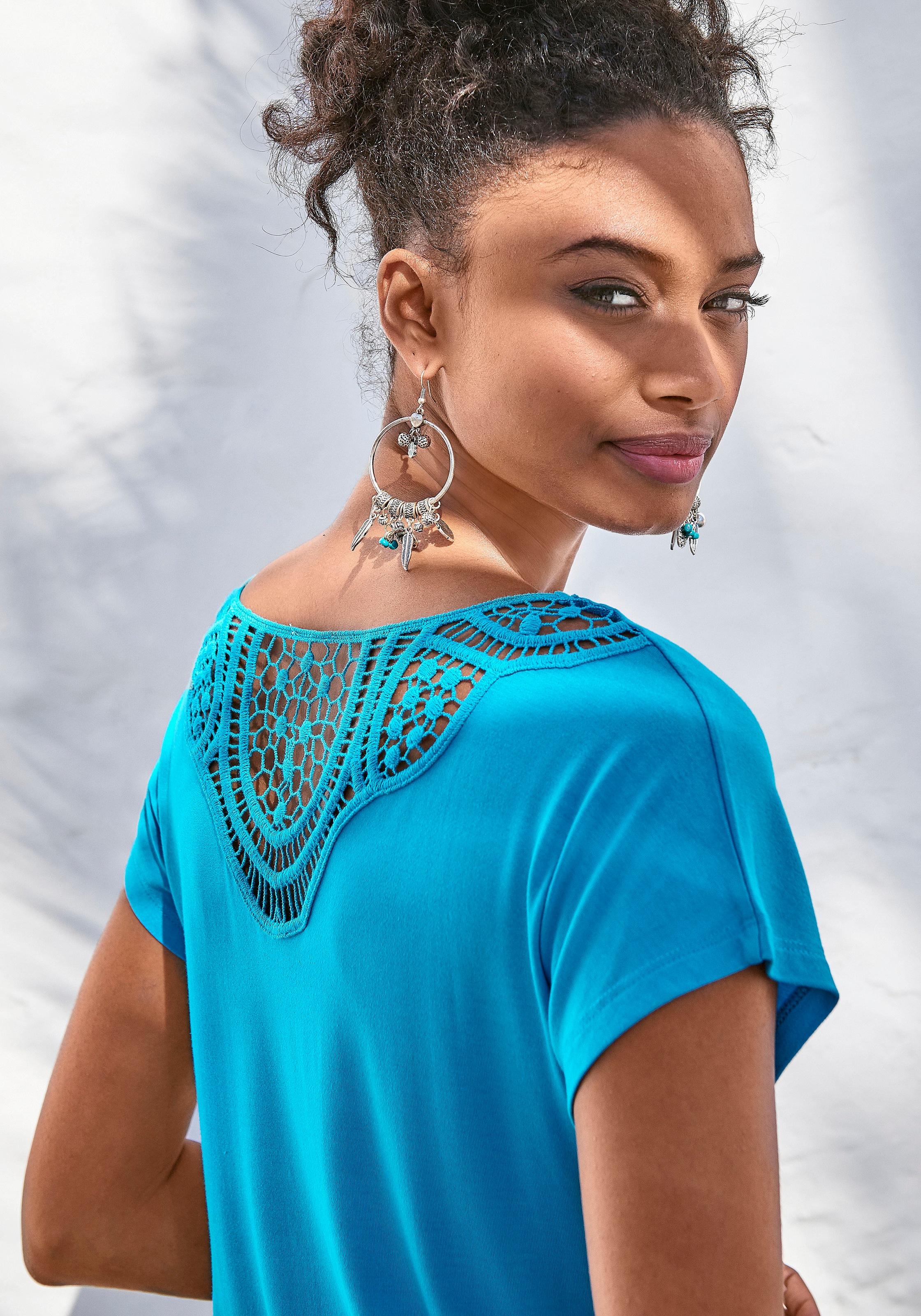 Image of Vivance T-Shirt, mit weicher Häkelspitze im Rücken bei Ackermann Versand Schweiz