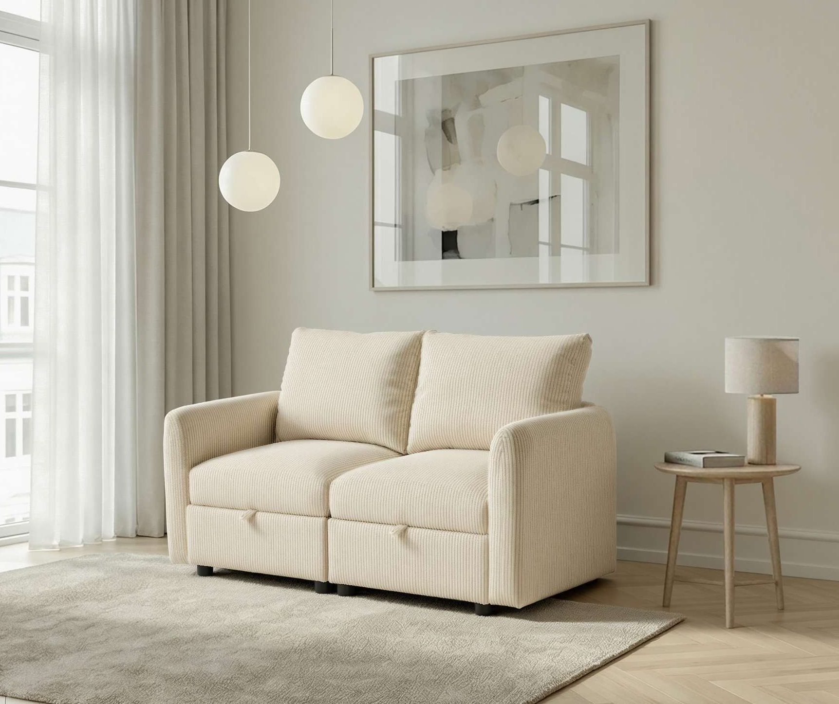 Image of Dorel Home 2-Sitzer "STILHUS Modularsofa mit Stauraum, Breite 155 cm, Cord-Bezug" als Modul oder separat verwendbar - individuell kombinierbar