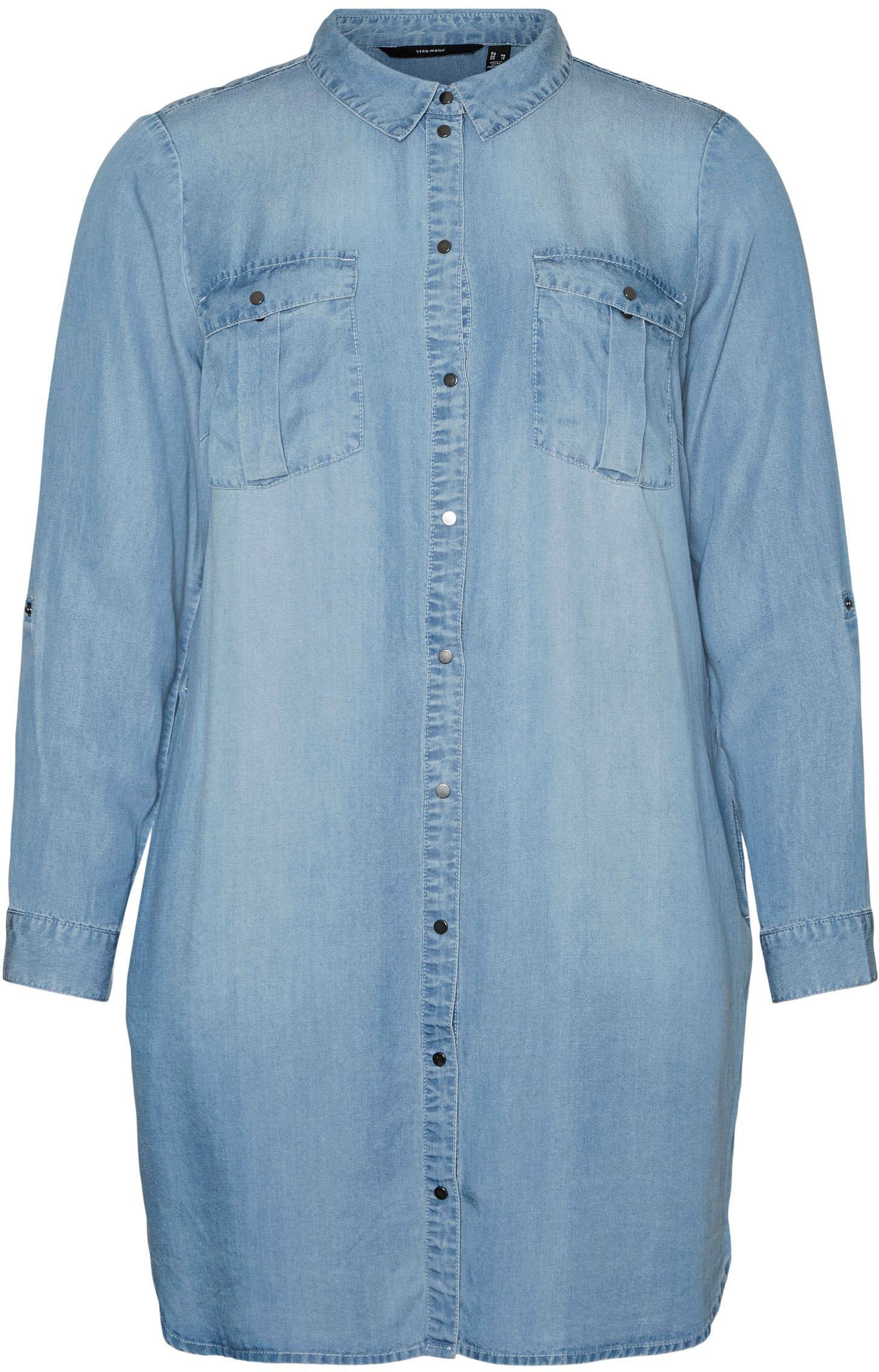 Vero Moda Curve Jeanskleid »VMSILA LS SHORT DRESS MIX GA CURVE NOOS«