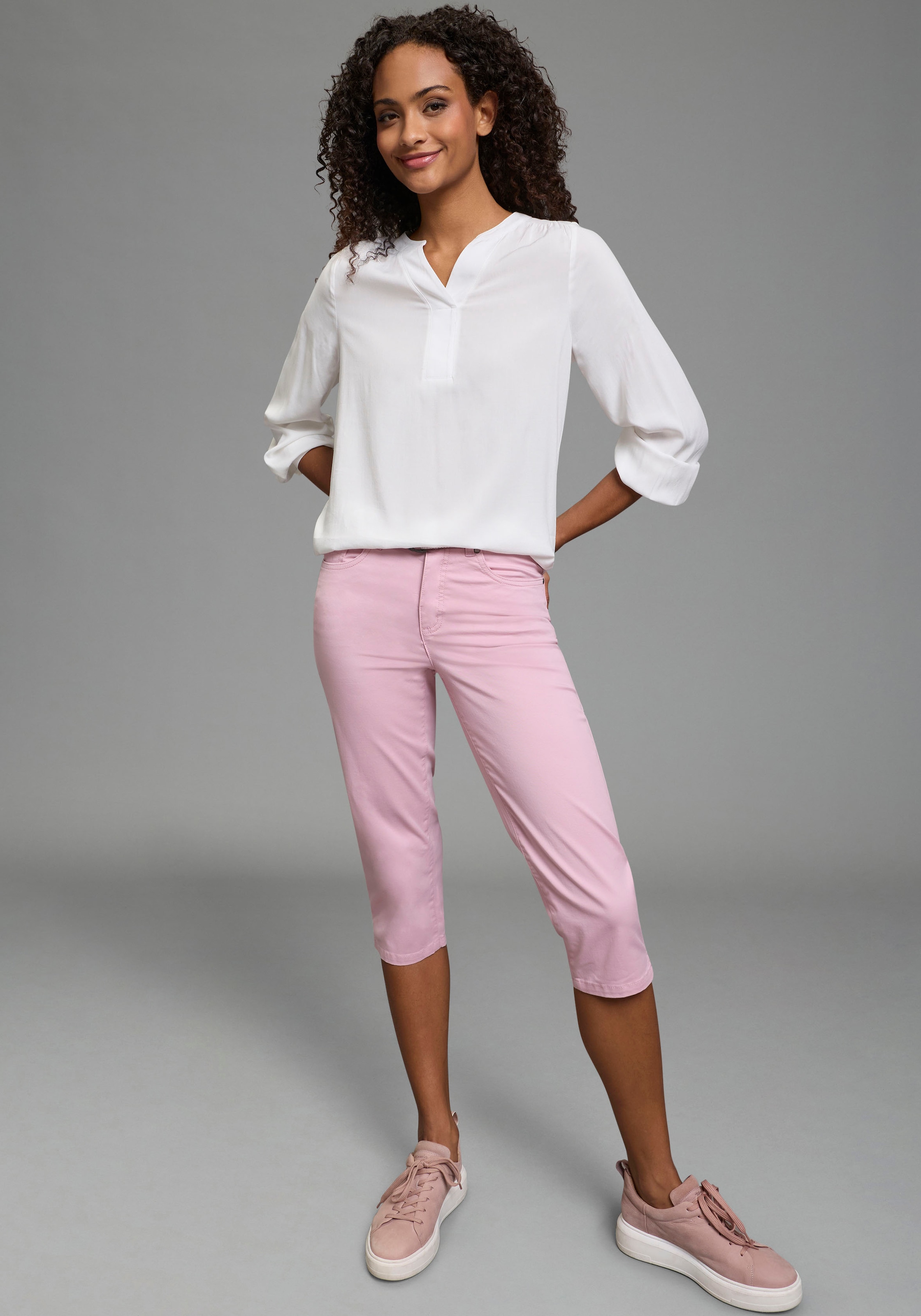 Laura Scott Schlupfbluse für Casualmode und Streetwear, aus Viskose, unifarbene Optik