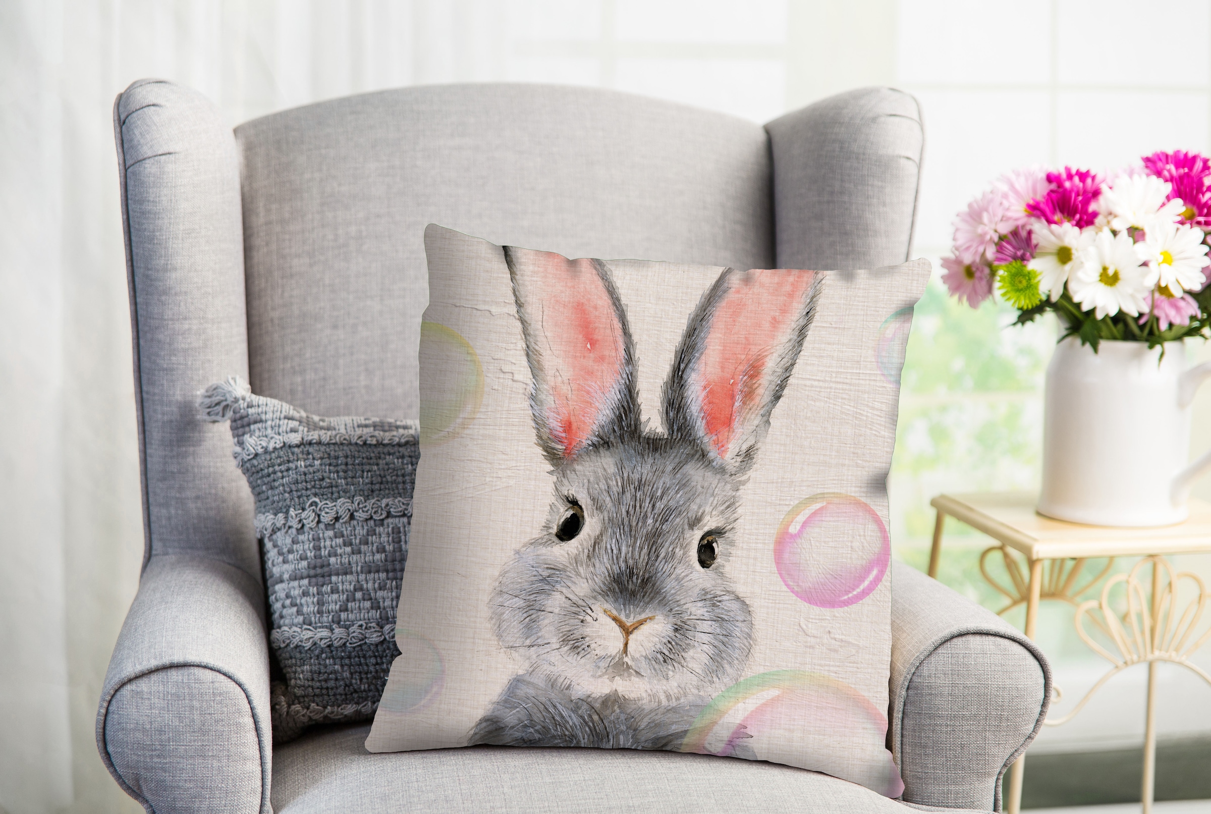 Image of queence Dekokissen "Bambino" süsser Hase