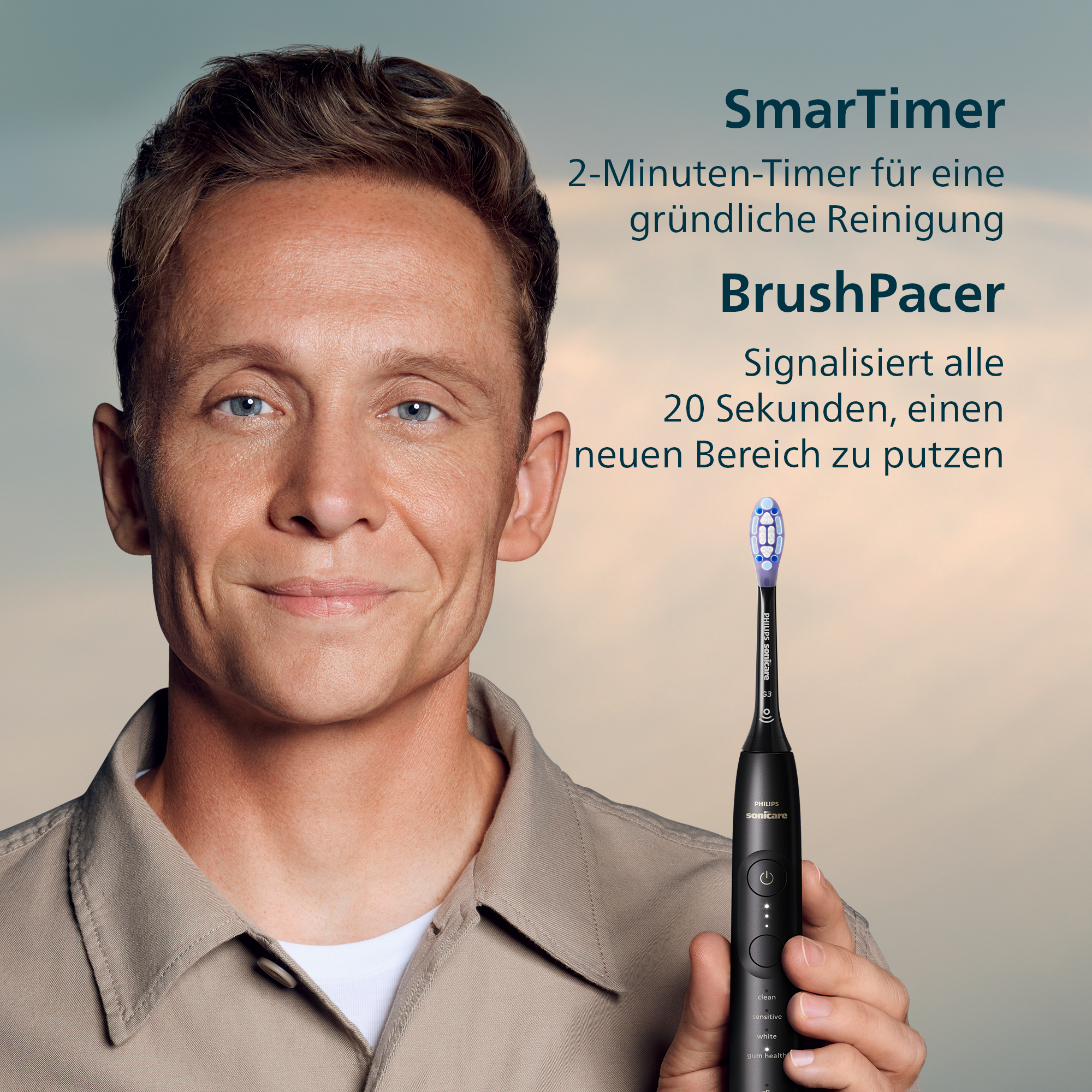 Philips Sonicare Brosse à dents électrique »Series 7100 HX7421/01« 1 cuis Aufsteckbürsten mit visueller Andruckkontrolle, 7 Putzeinstellungen, inkl. Reiseetui