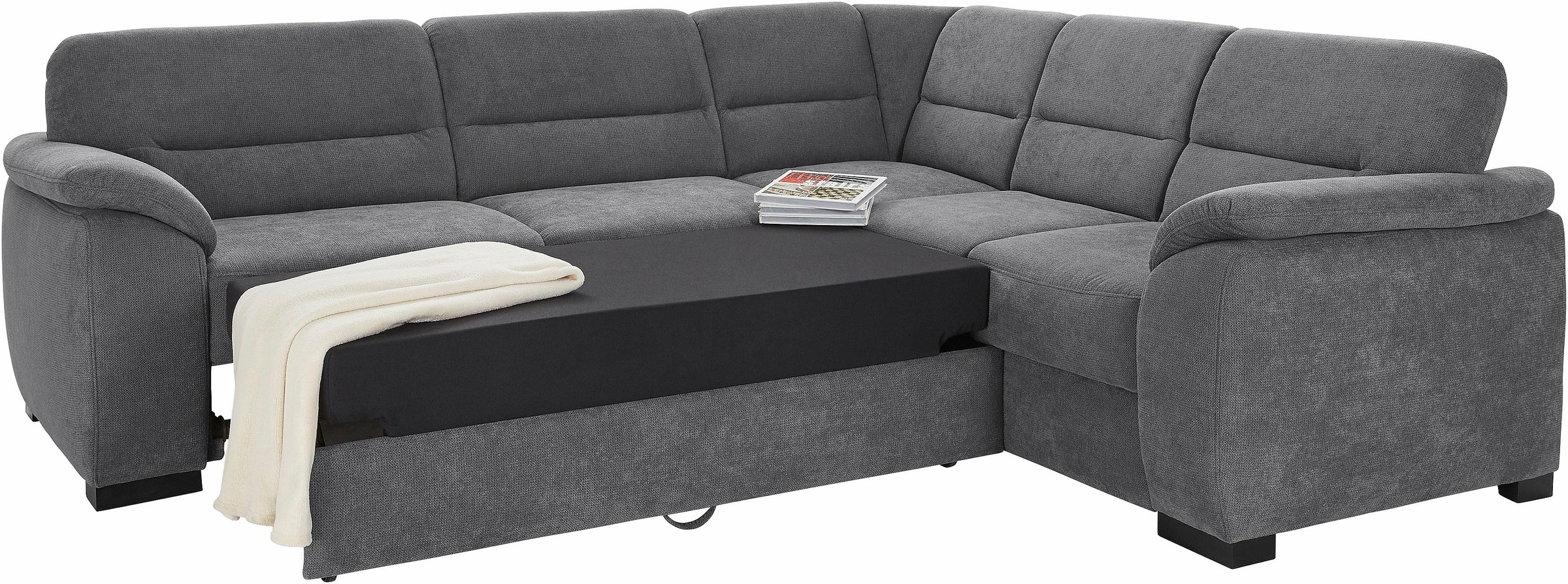 sit&more Ecksofa »Montego L-Form«, wahlweise mit Bettfunktion und Schubkasten