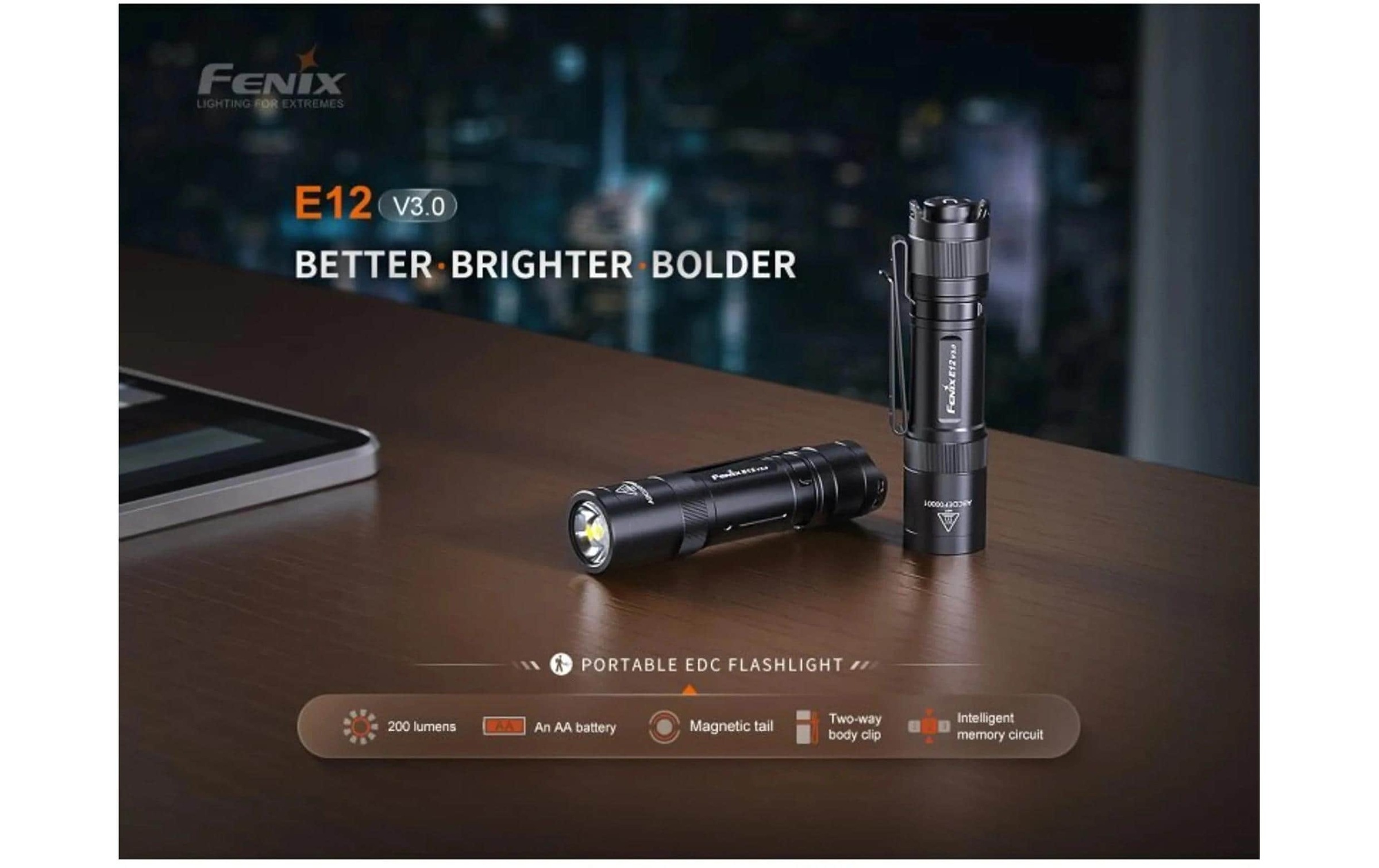 Fenix Taschenlampe »E12 V3,0 - 200 Lumen«, wasserfest