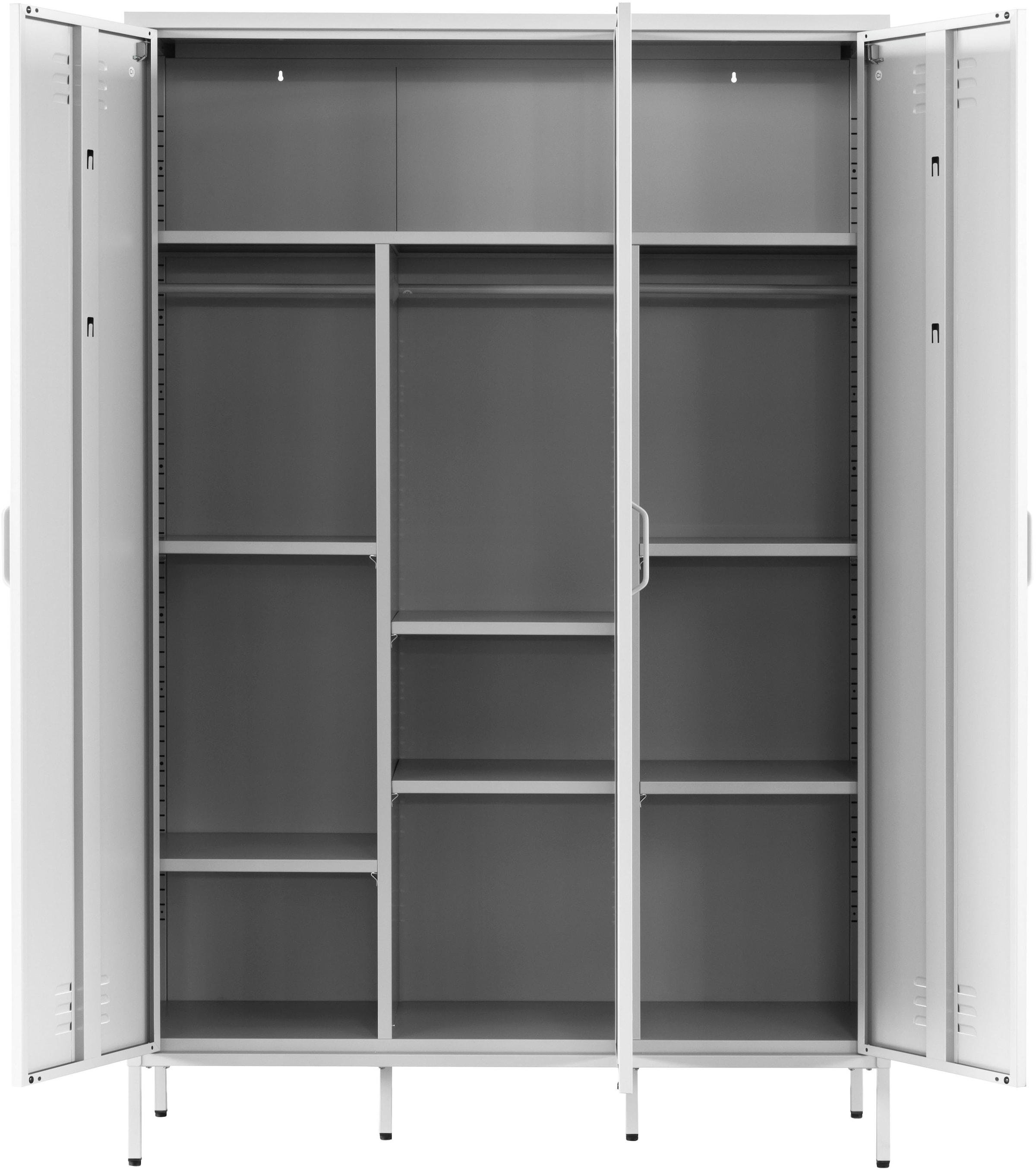 GOODproduct Kleiderschrank »Siena Schrank Spind Metallschrank mit 3 Türen« Ideal für jeden Wohnraum - Trendsetter,  Zeitloser Schlafzimmerschrank Garderobe Multischrank