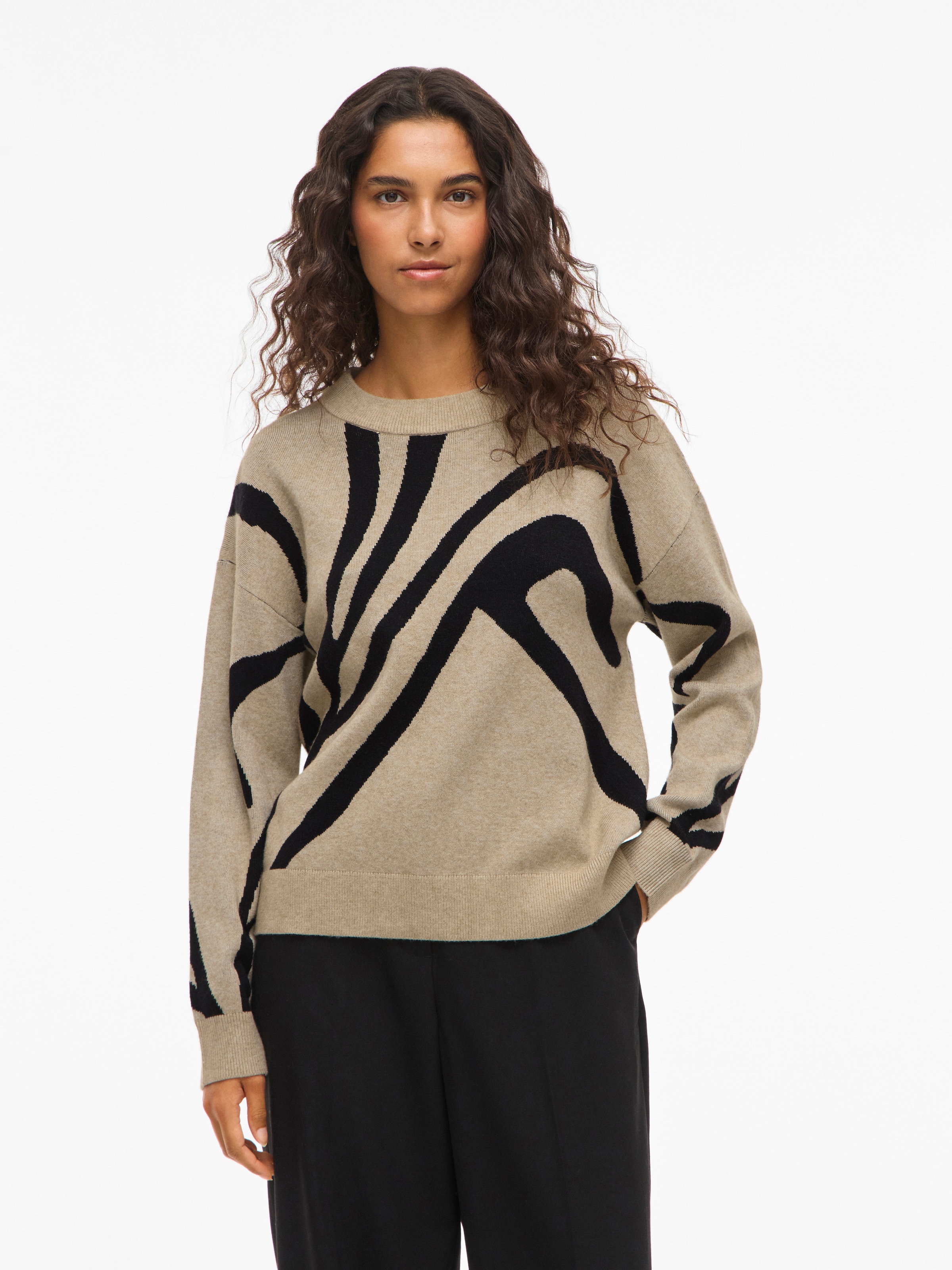 Image of Vila Strickpullover "VITIF JACQUARD L/S KNIT TOP - NOOS"