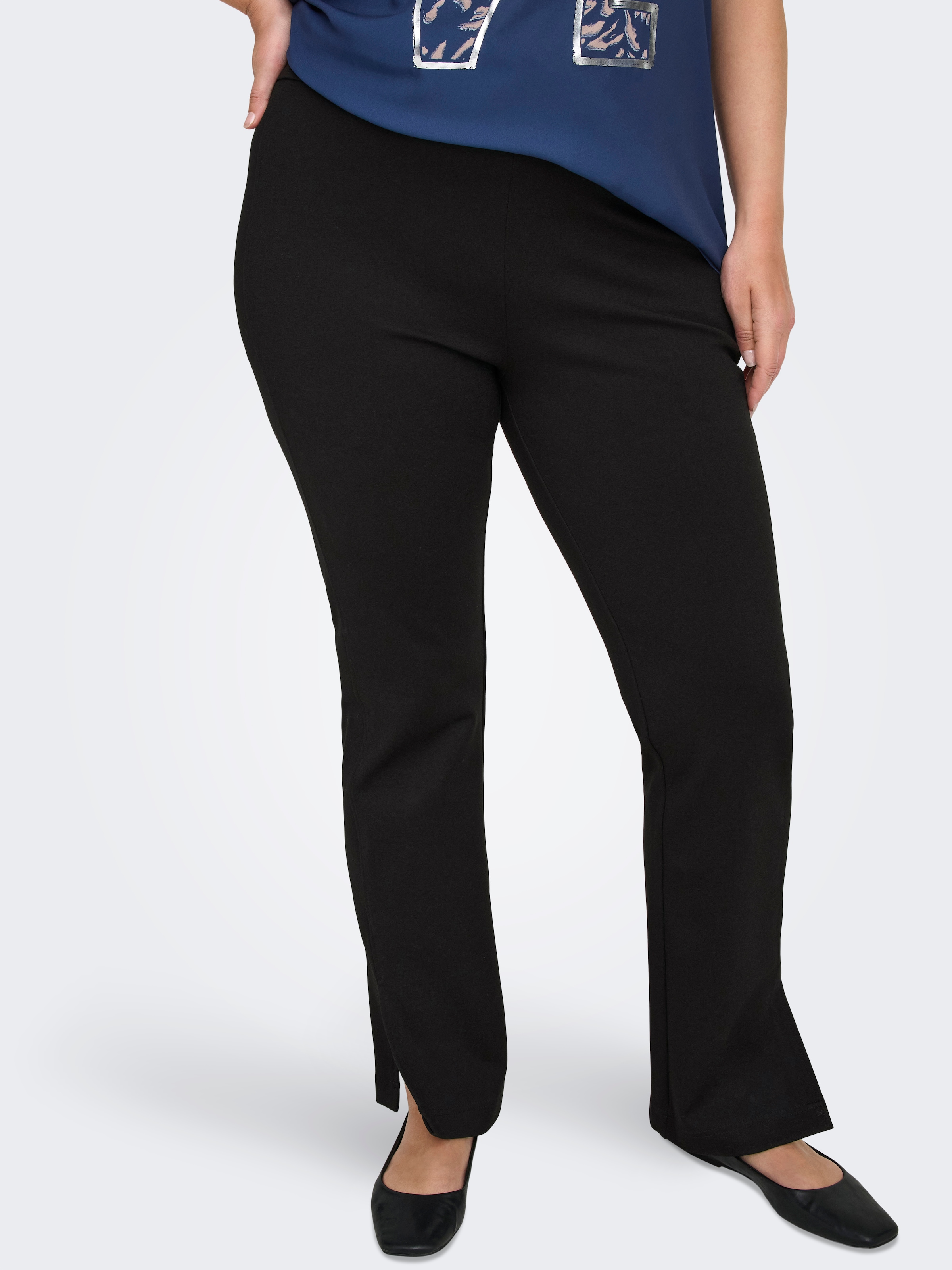 Image of ONLY CARMAKOMA Highwaist Leggings "CARMARCELLA HW SLIT FLARE LEGGING PNT"