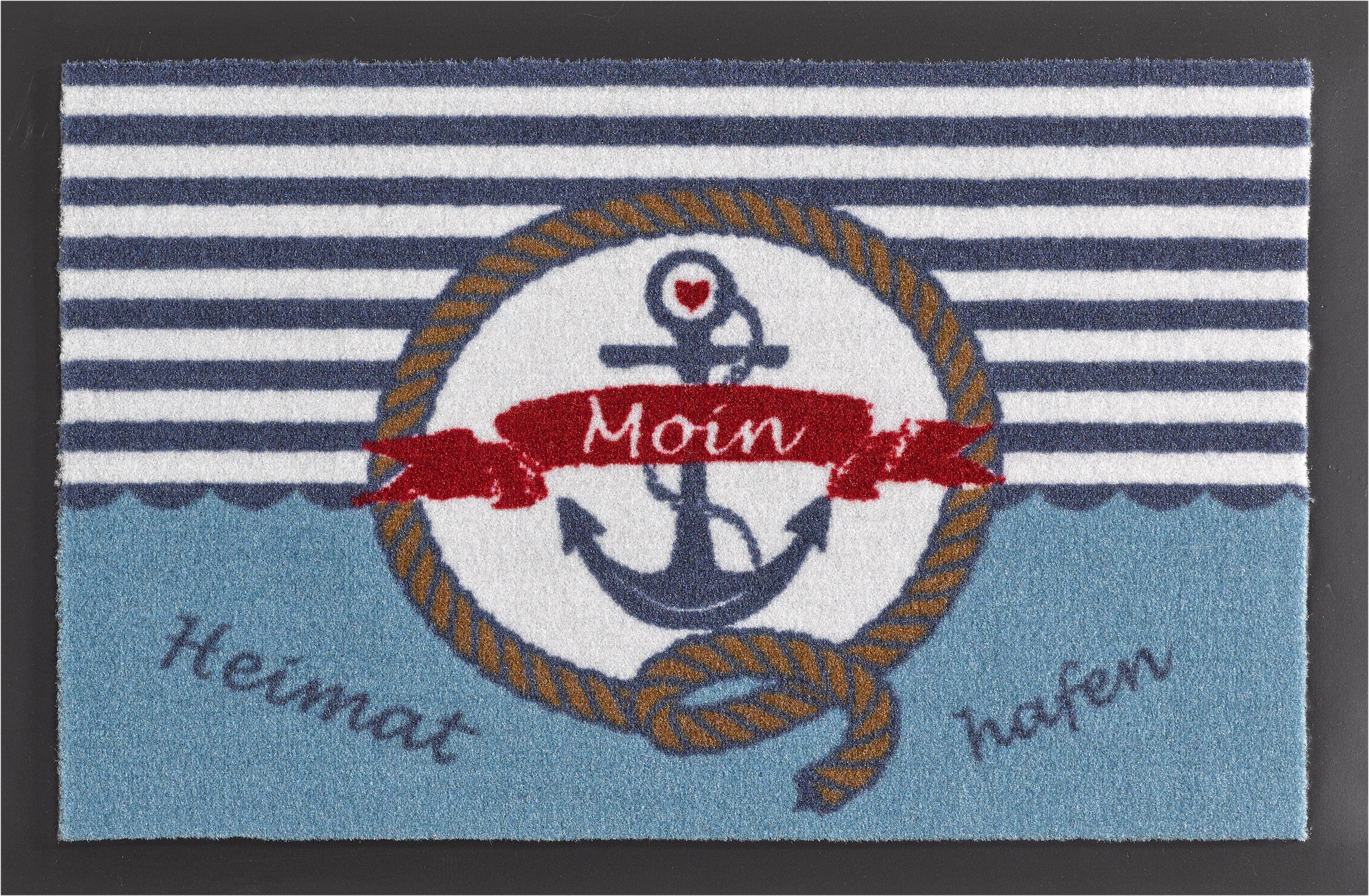 Image of HANSE Home Fussmatte »Heimathafen«, rechteckig, 7 mm Höhe, In und Outdoor geeignet, mit Spruch, waschbar, Robust, Pflegeleicht, Moin, Rutschfest, Maritim bei Ackermann Versand Schweiz