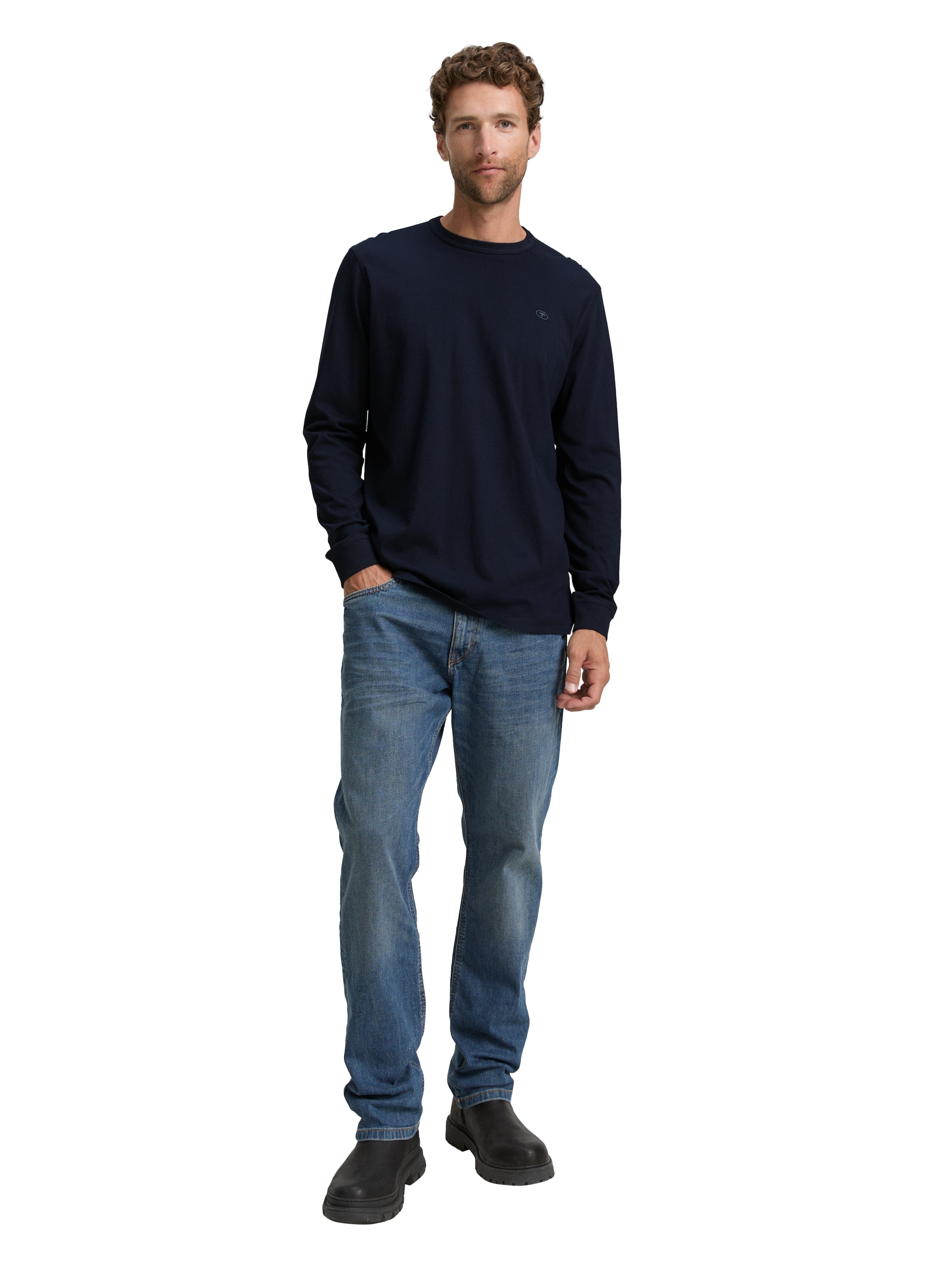 TOM TAILOR Langarmshirt, mit Logo Stickerei