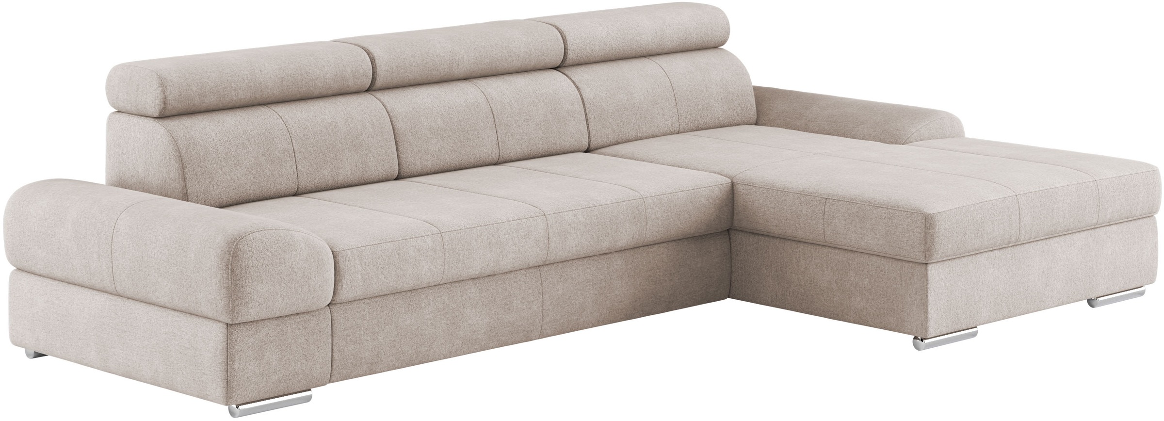 sit&more Ecksofa »Broadway L-Form«, inklusive Kopfteilverstellung, wahlweise mit Bettfunktion