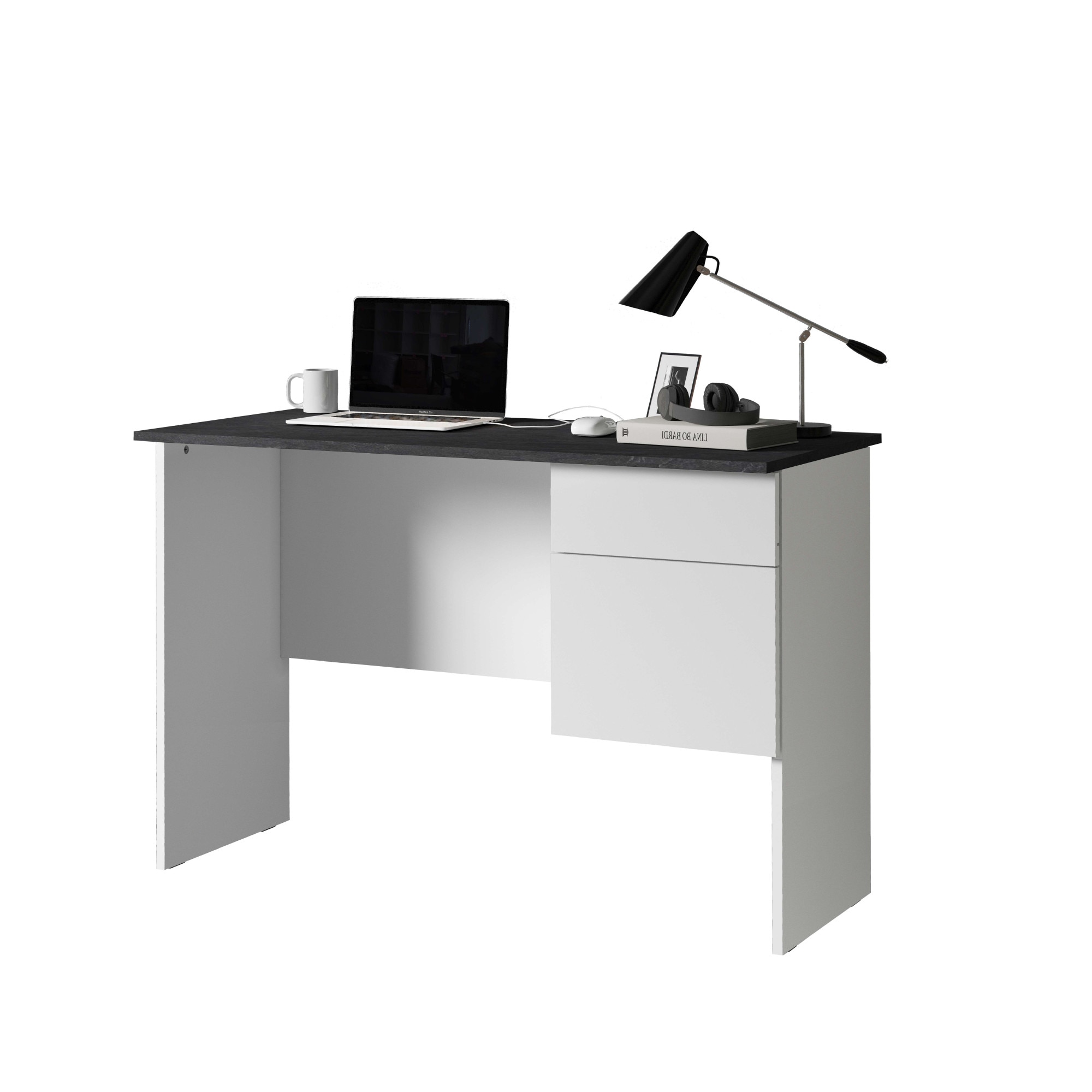 Home affaire Schreibtisch »Sunrise, kleiner Computertisch, Bürotisch« mit 1 Tür & 1 Schublade, Tischplatte Breite 110 cm, Made in Italy
