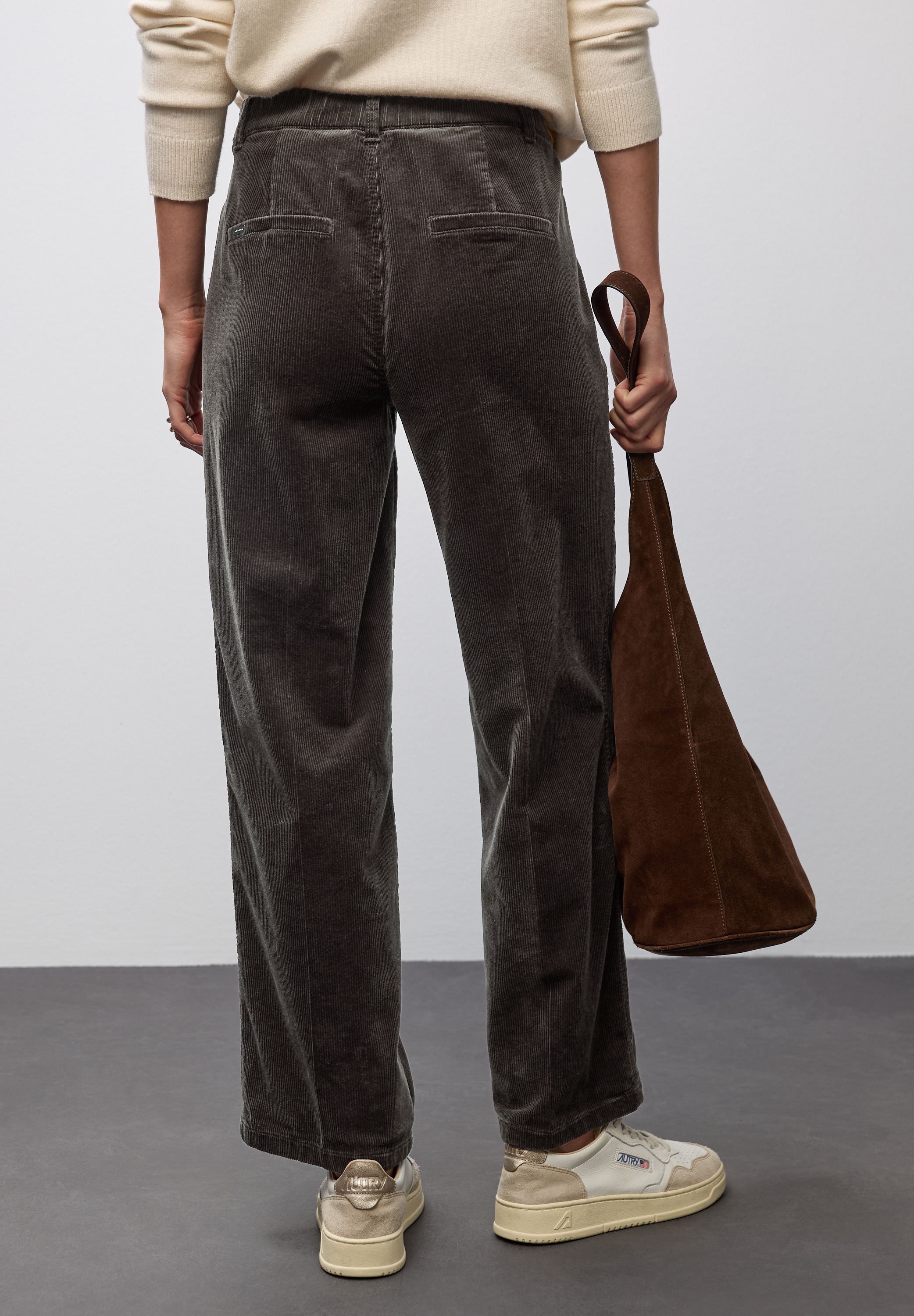 STREET ONE Cordhose  Straight Leg, Mid Waist