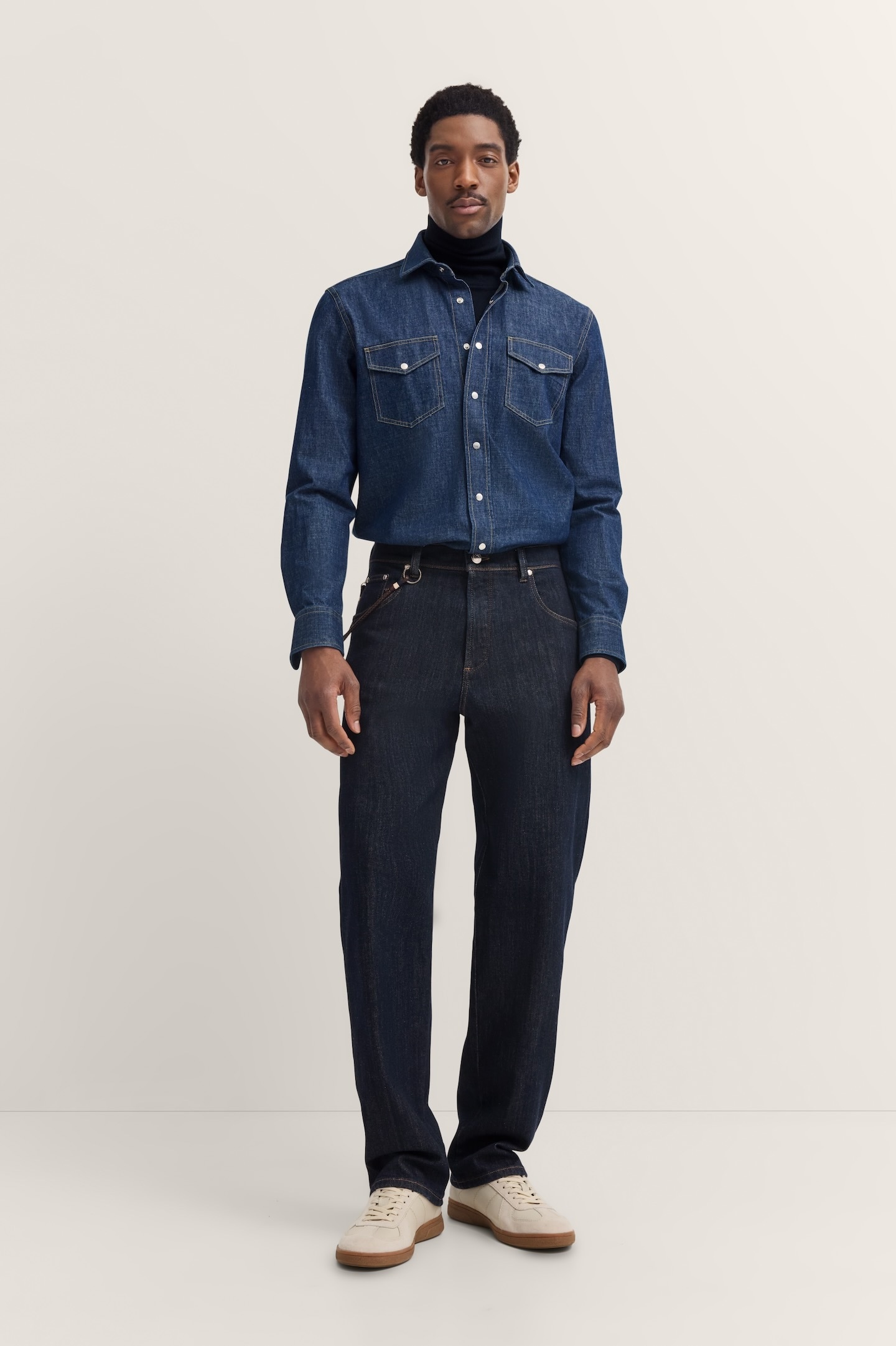 bugatti 5-Pocket-Jeans »Loose Fit« aus Luxury Raw Denim mit Stretch