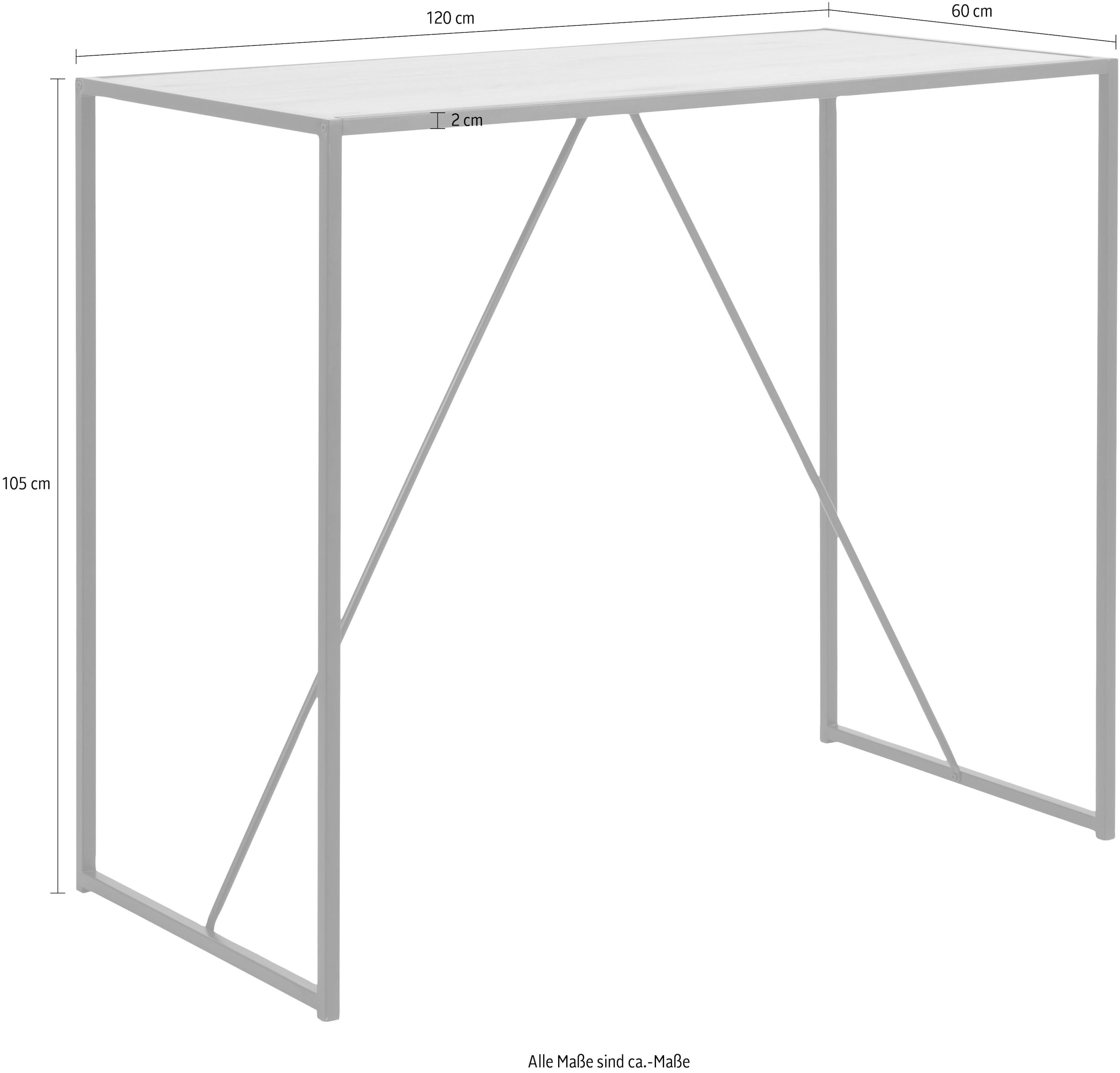 ACTONA GROUP Table de bar avec pied métallique étroit, largeur 120 cm, autres variantes disponibles