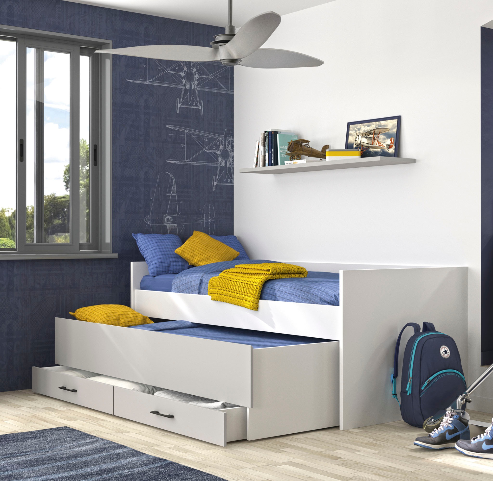 Image of Gami Funktionsbett »UGO«, mit 2. Schlafgelegenheit in der Bettschublade bei Ackermann Versand Schweiz