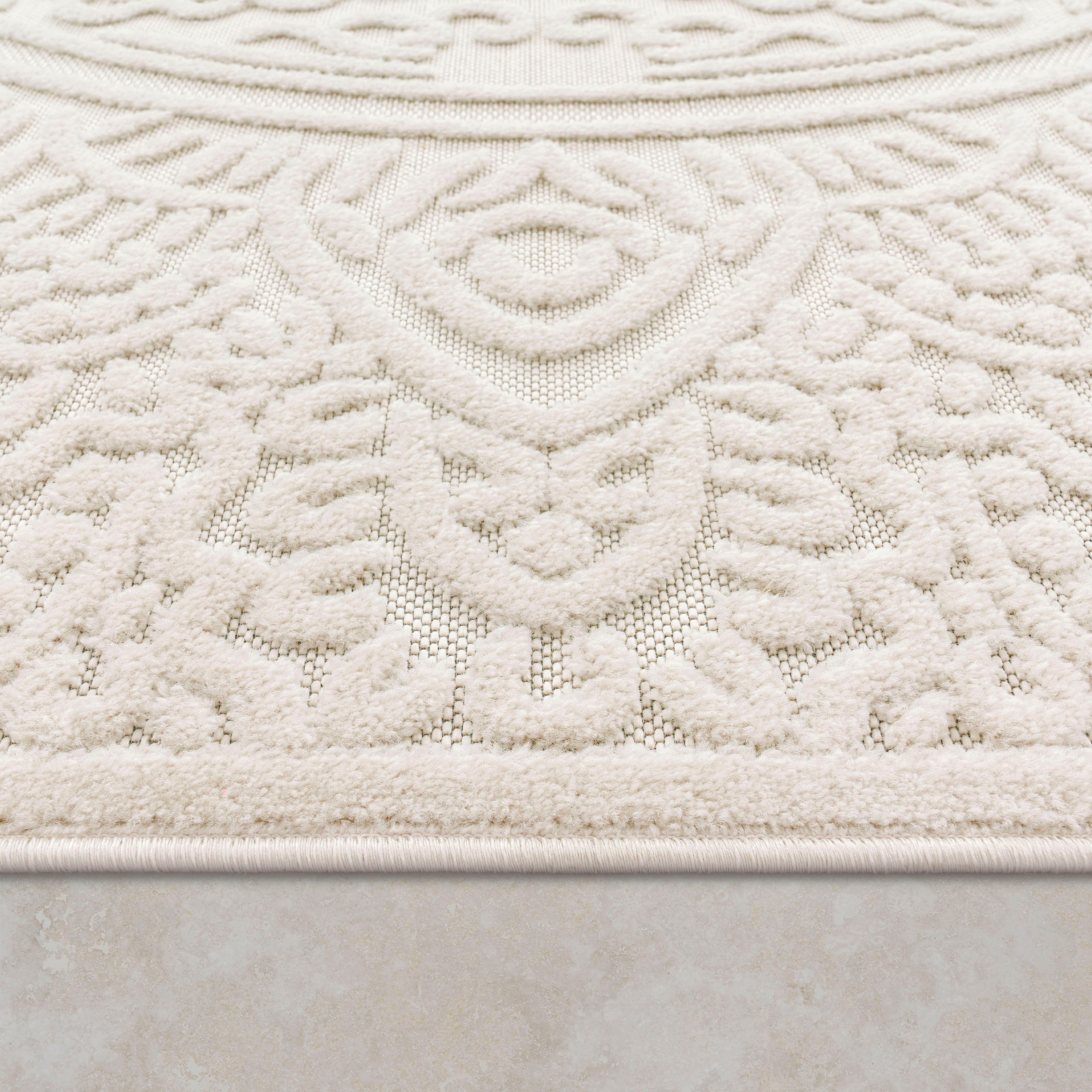 Paco Home Teppich »Cotton 232«, rechteckig, Outdoor In- jetzt Effekt, Hoch-Tief und geeignet kaufen boho, Farben, Uni