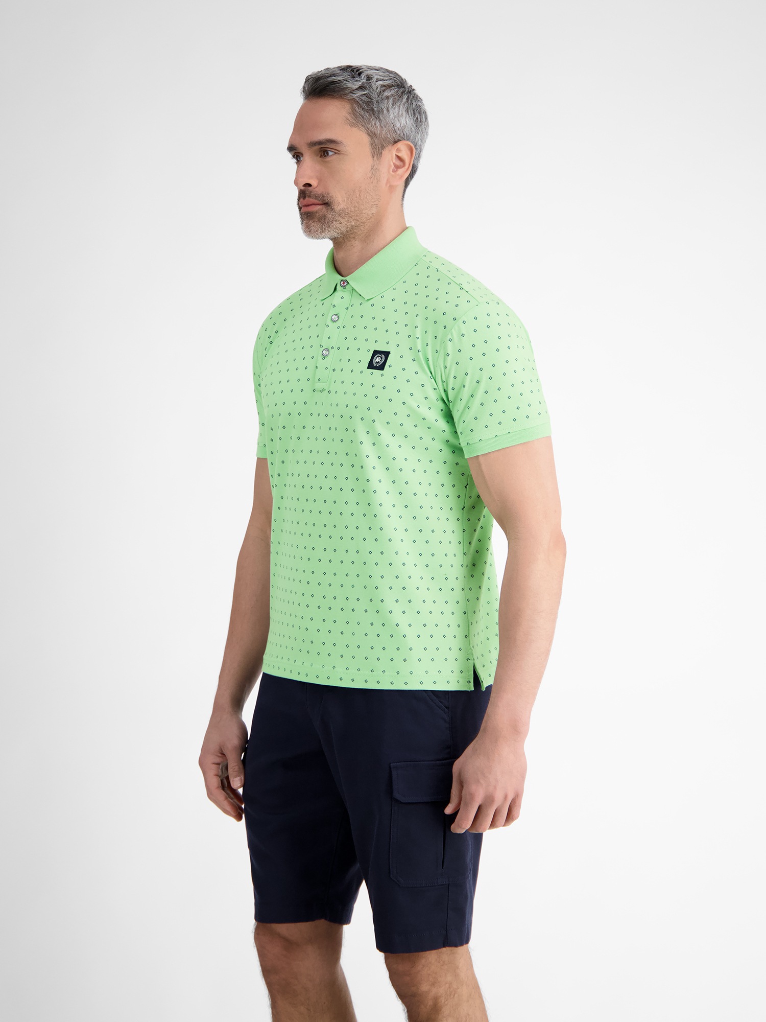 LERROS Poloshirt »LERROS Herren Poloshirt mit Minimalprint«
