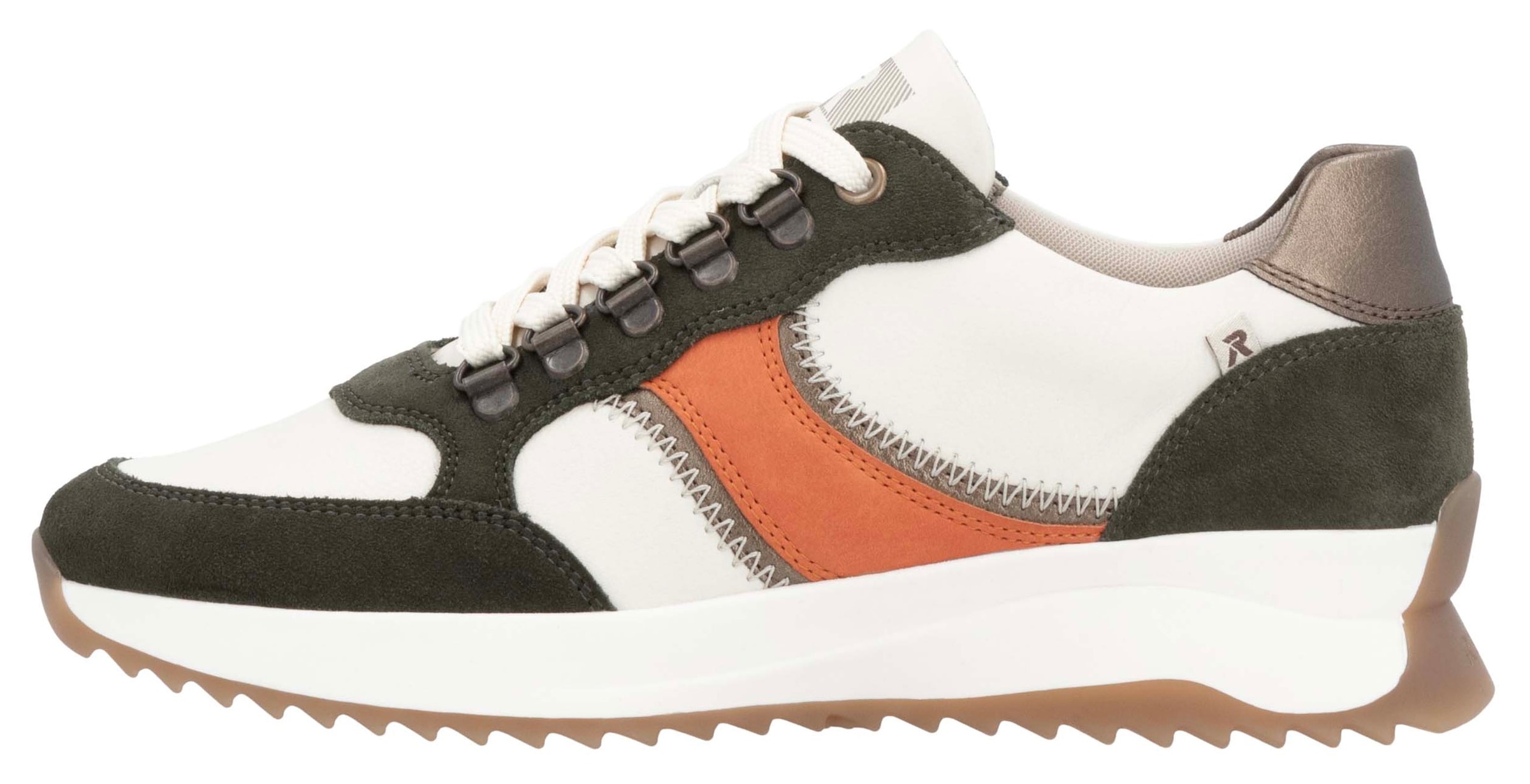 Rieker EVOLUTION Sneaker, Freizeitschuh, Halbschuh, Schnürschuh mit modischen Kontrastbesätzen