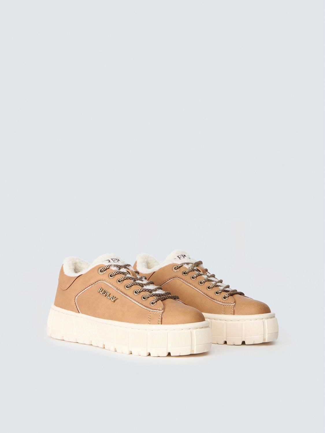 Image of Replay Plateausneaker "PAULETTE WARM" Halbschuh, Schnürschuh mit kuscheligem Warmfutter