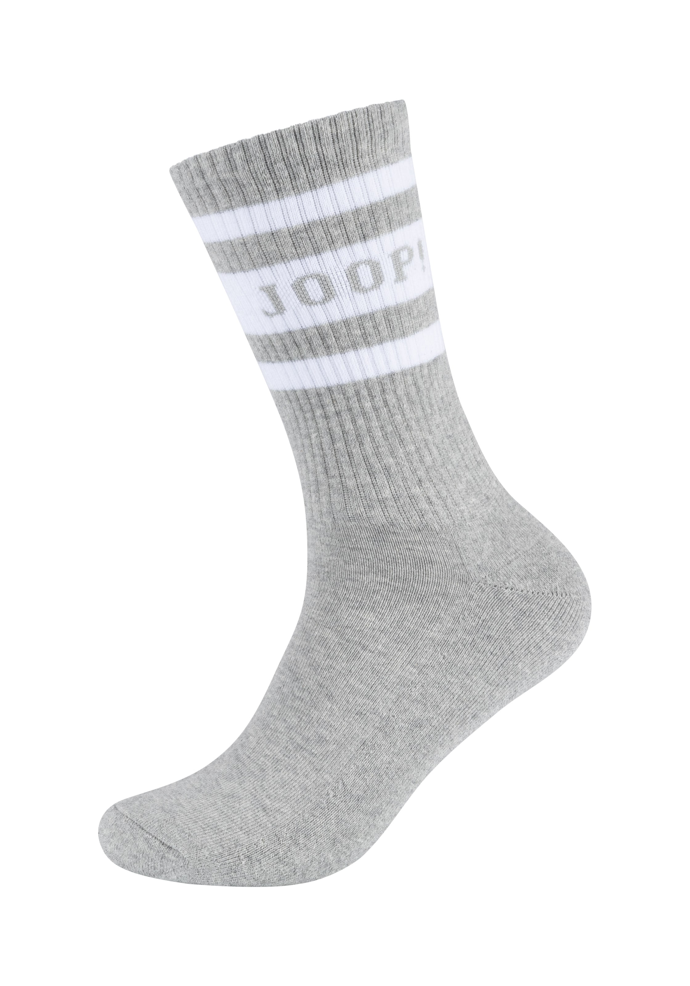 JOOP! Langsocken »premium essentials« 2er Pack,  am Bund mit Logoschriftzug