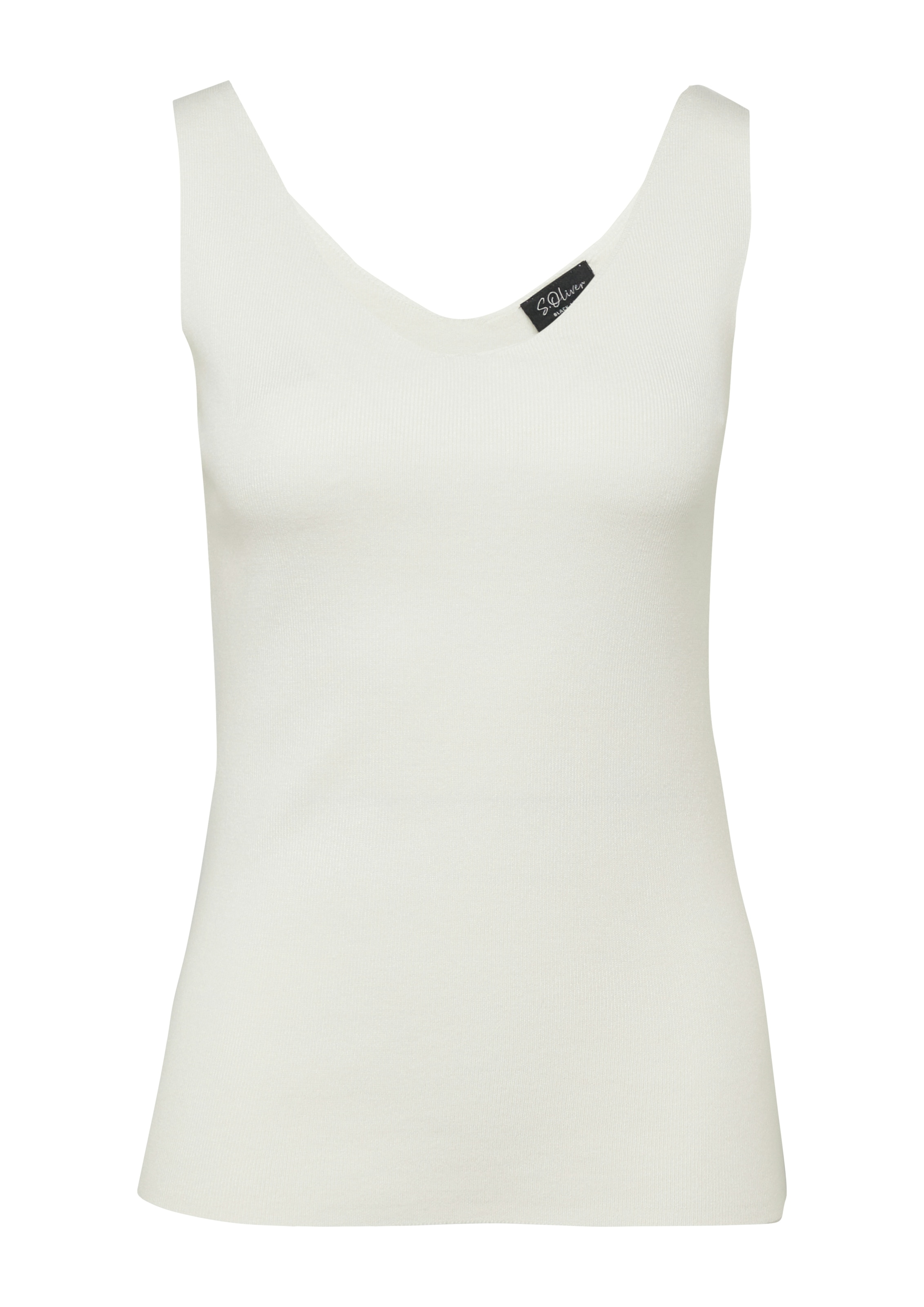 s.Oliver BLACK LABEL Top en tricot mit tiefen V-Ausschnitt hinten und vorn