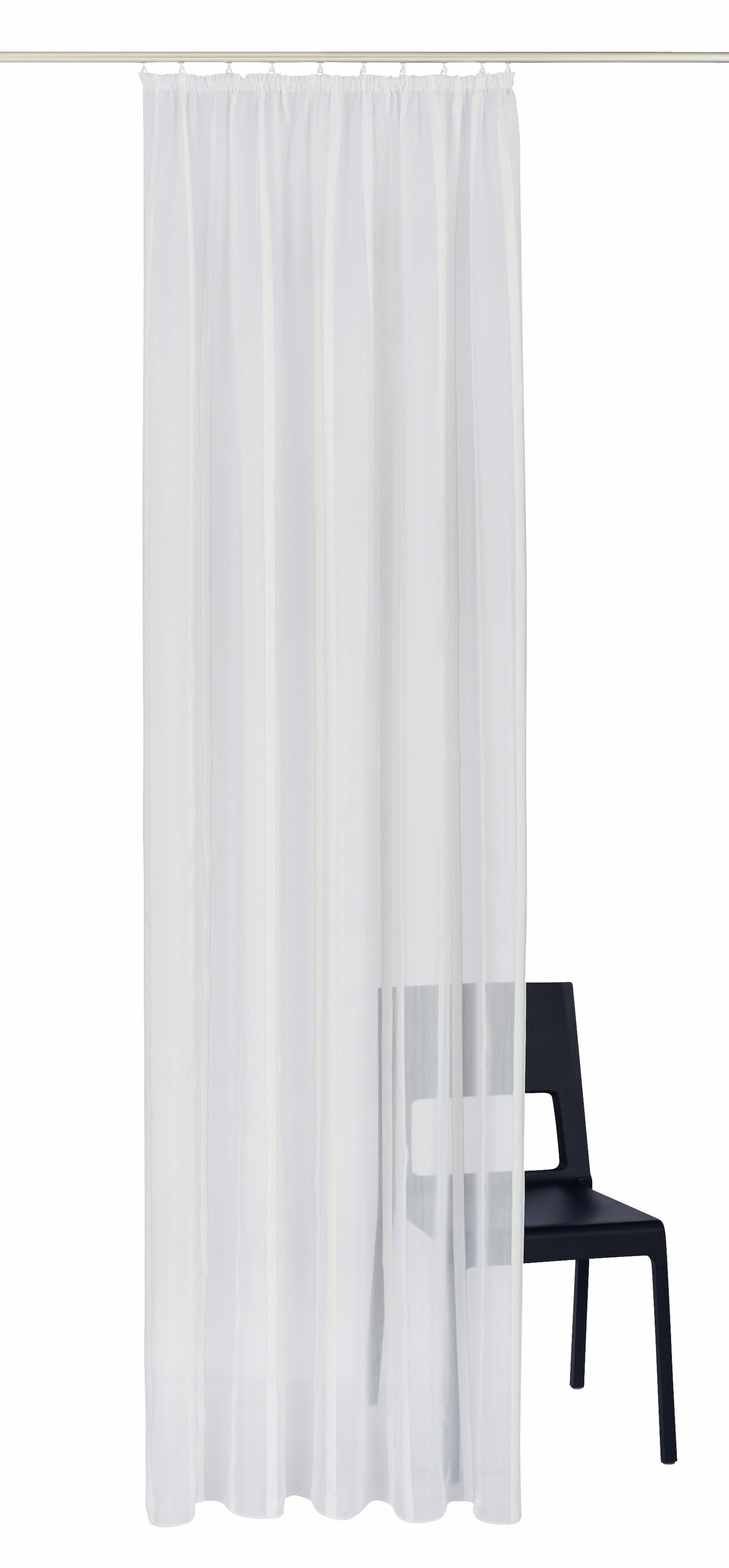 Image of ADO Goldfarbenkante Gardine »Caio«, (1 St.), transparent, beidseitige Längsstreifen bei Ackermann Versand Schweiz