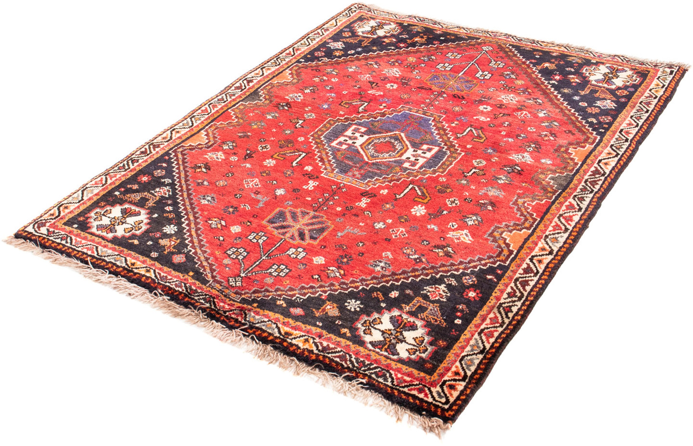 Image of morgenland Orientteppich »Perser - Nomadic - 152 x 116 cm - dunkelrot«, rechteckig, 10 mm Höhe, Wohnzimmer, Handgeknüpft, Einzelstück mit Zertifikat bei Ackermann Versand Schweiz