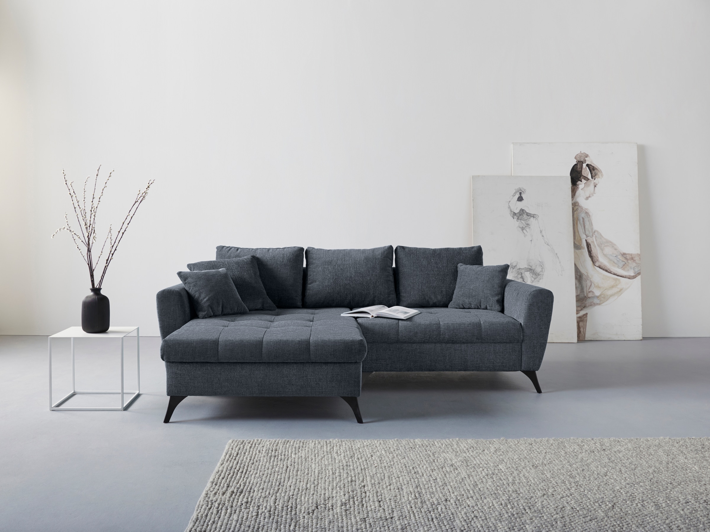 INOSIGN Ecksofa »Lörby L-Form«, Belastbarkeit bis 140kg pro Sitzplatz, auch mit Aqua clean-Bezug