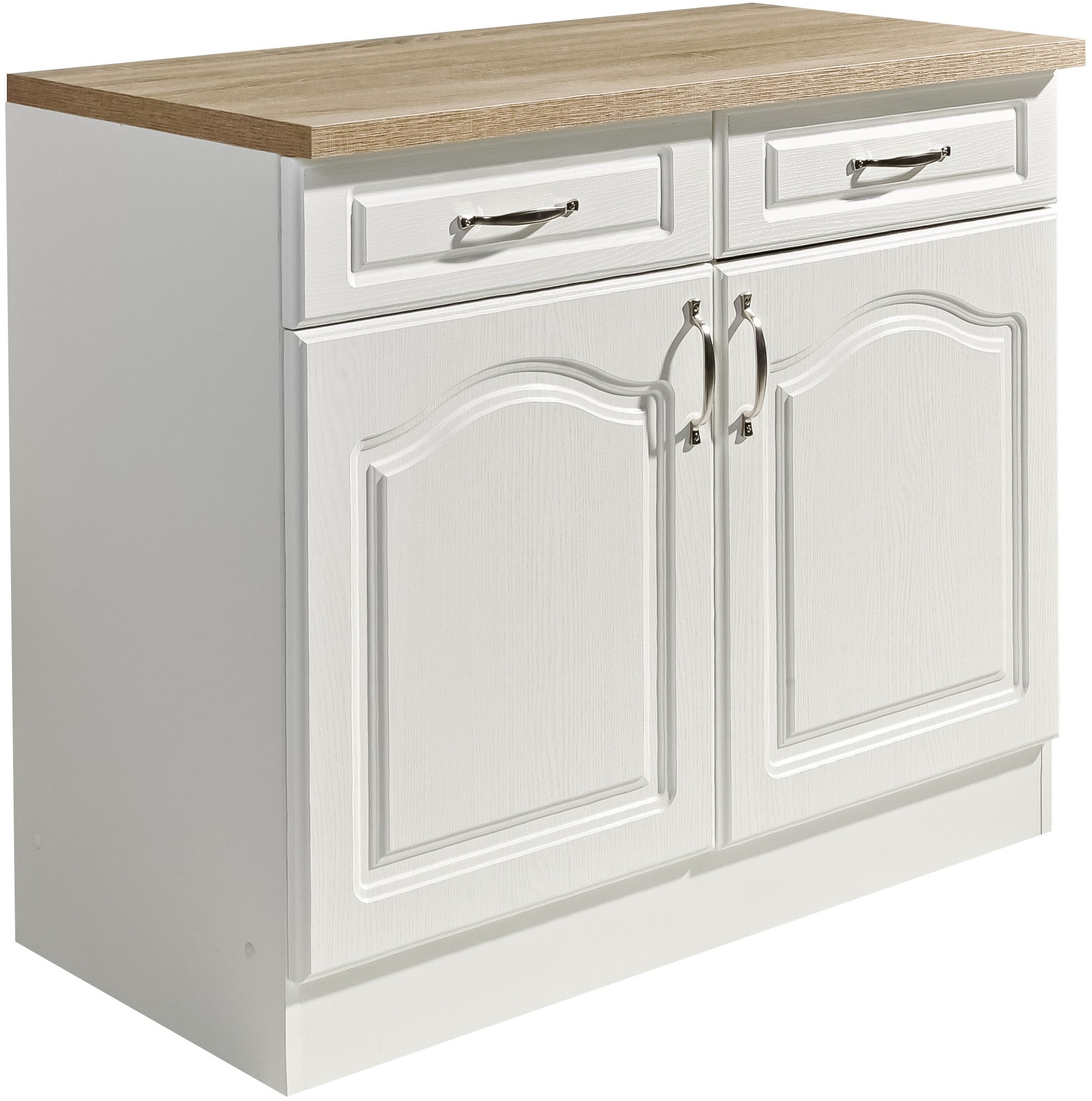 wiho Küchen Armoire basse »Linz« 100 cm de large, style maison de campagne