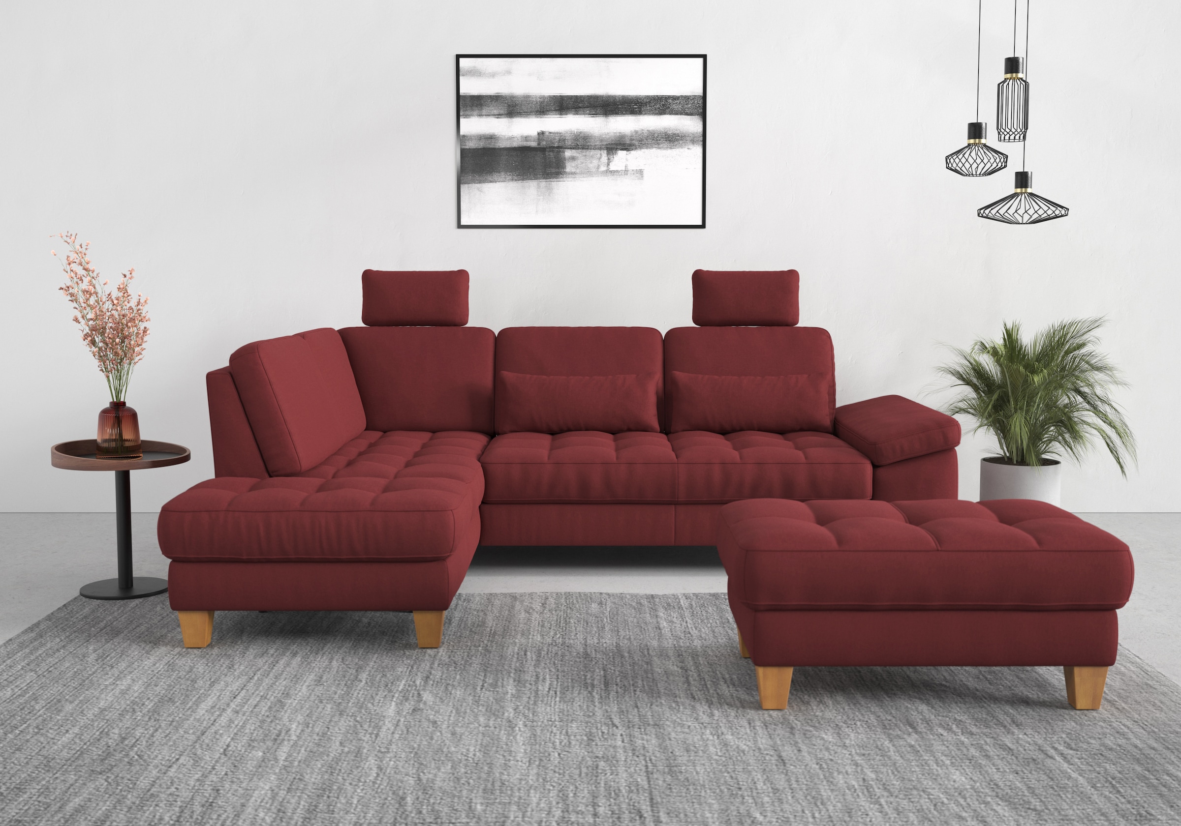 sit&more Ecksofa »Westham L-Form« mit Ottomane, mit oder ohne Schlaffunktion, Bettkasten, Verstellung