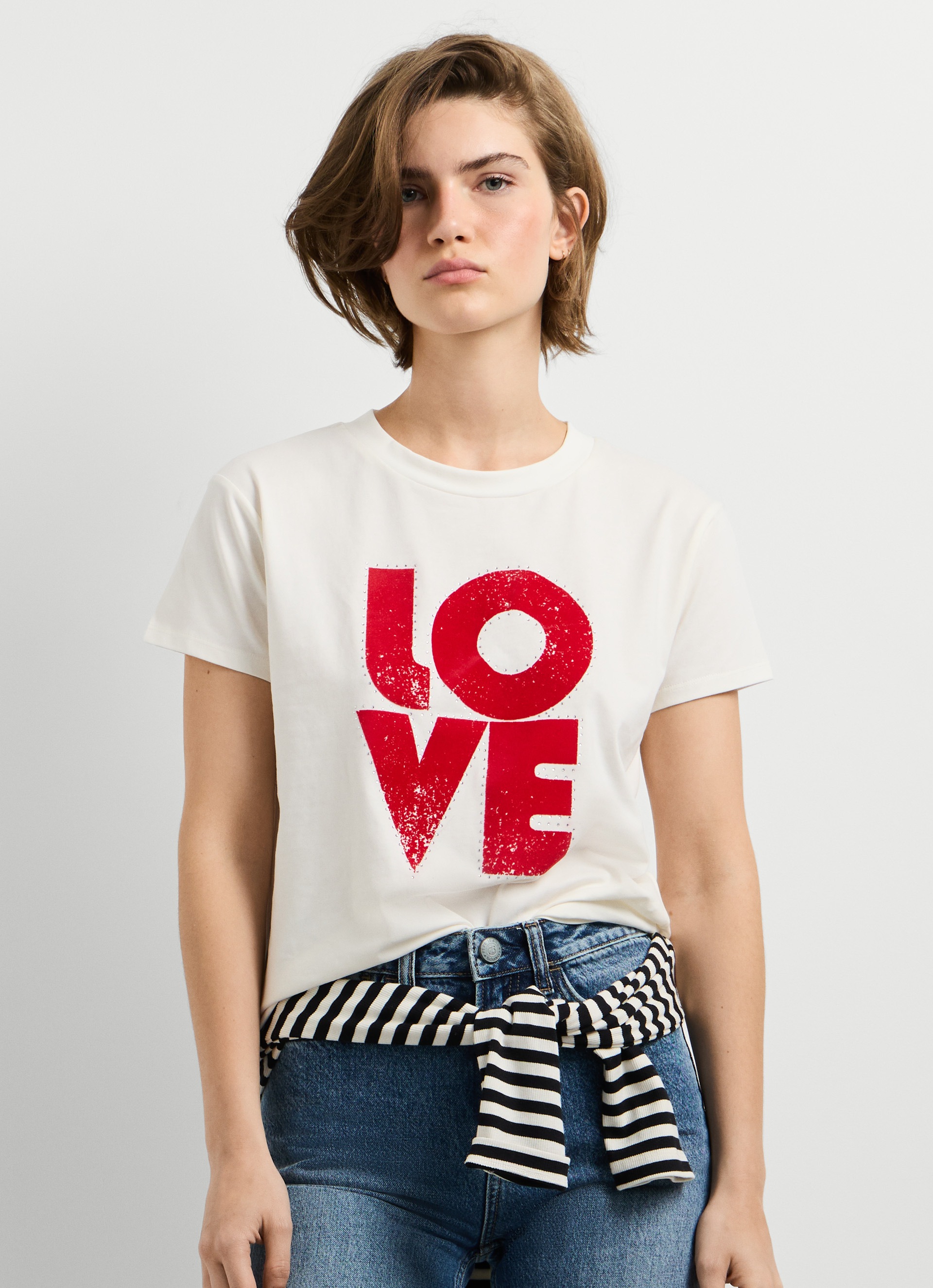 Image of Pepe Jeans T-Shirt "BEATRISA" mit Frontprint, Rundhals