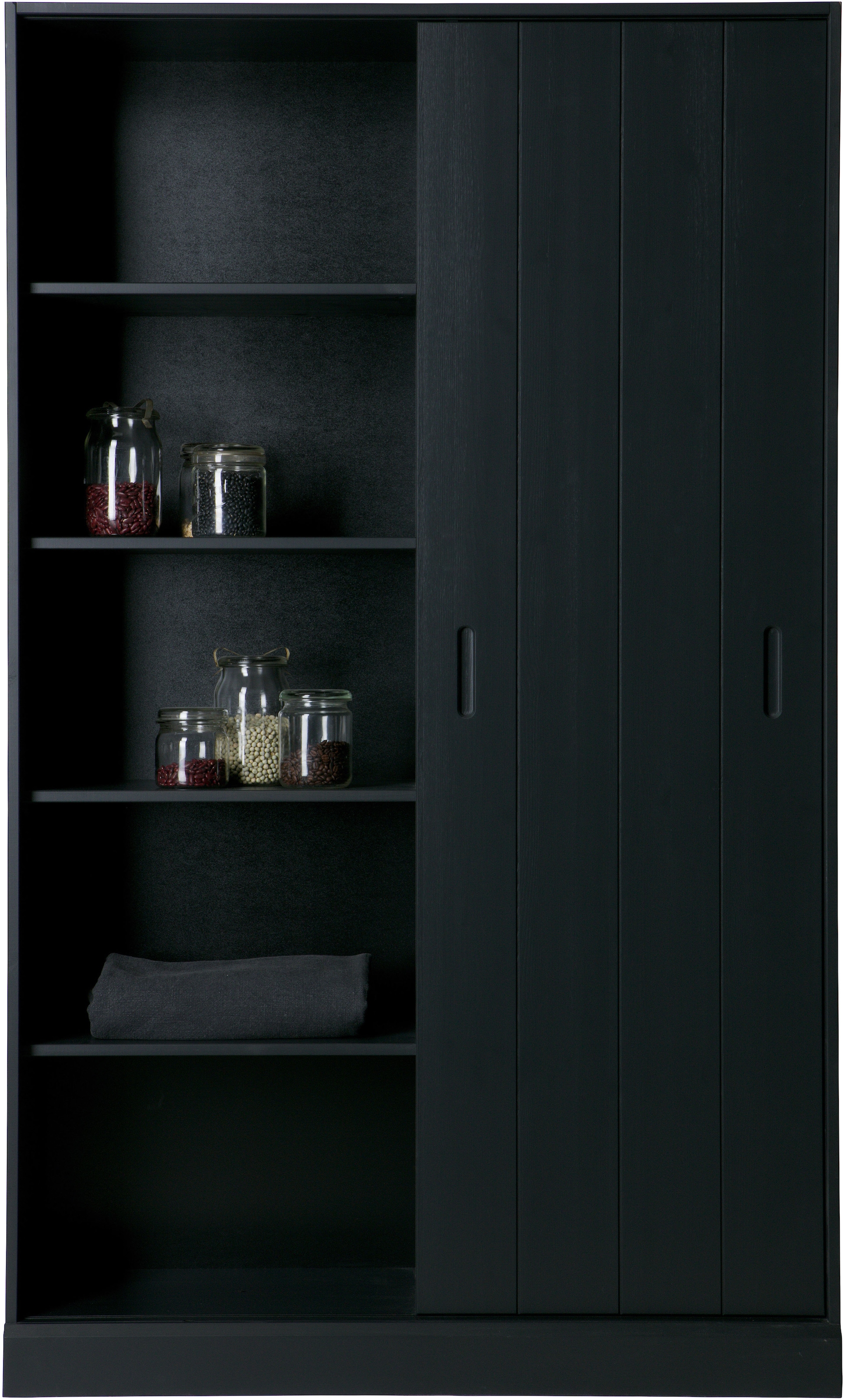 WOOOD Mehrzweckschrank »Move Massivholz Kiefernholz mit Schiebetür geschliffen 200x120x42 cm« Einfach zu montieren, Tragkraft 15 kg pro Boden, sichtbare Maserung