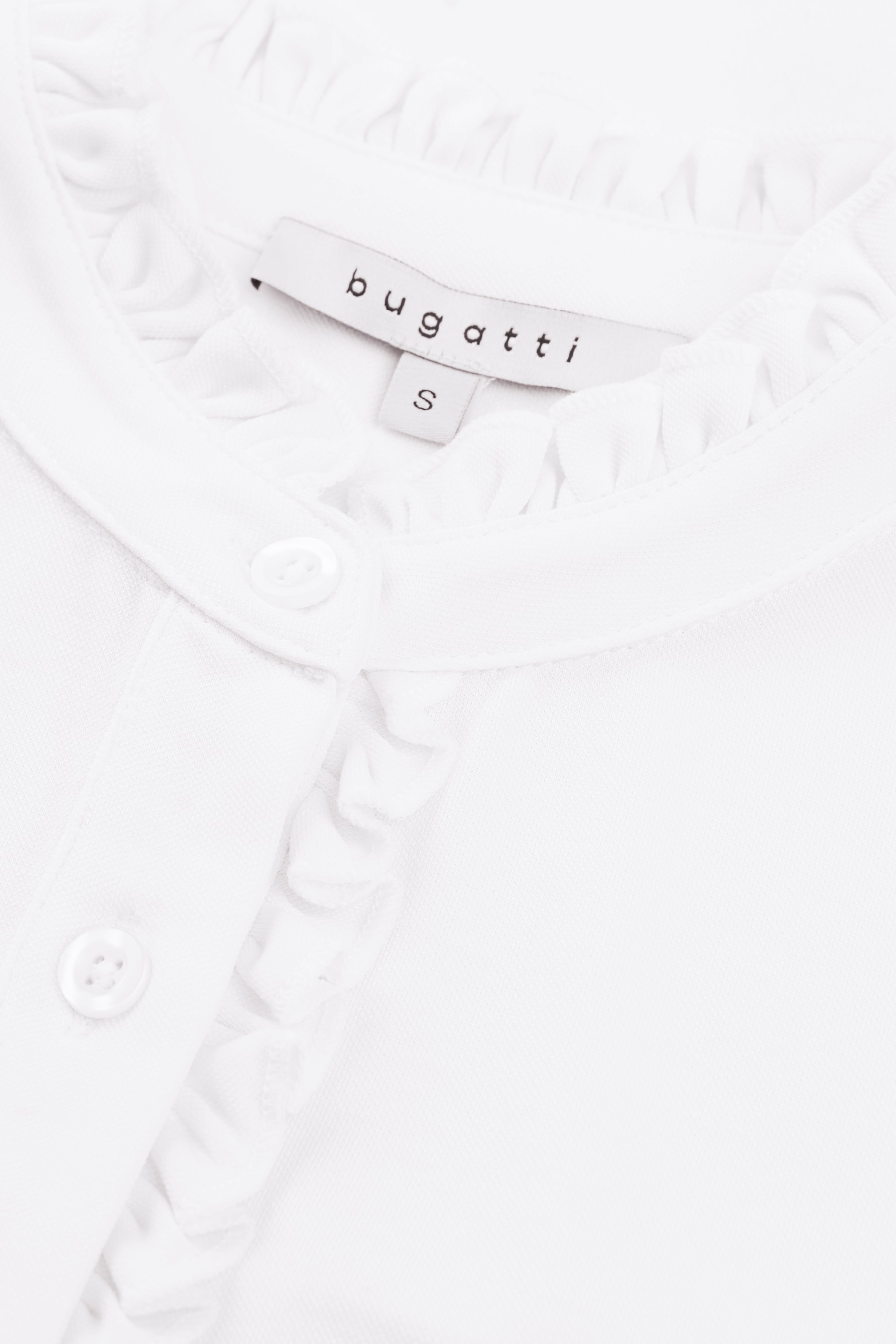 bugatti T-shirt mit Rüschendetails