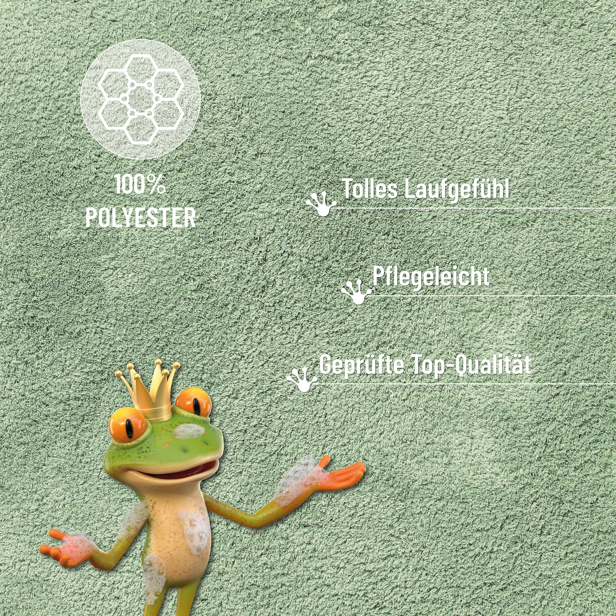 Homie Living Badematte »Porto Azzurro« Höhe 30 mm rutschhemmend beschichtet fussbodenheizungsgeeignet | schnell trocknend Badteppich, uni, rechteckig & rund, waschbar, Badezimmerteppich