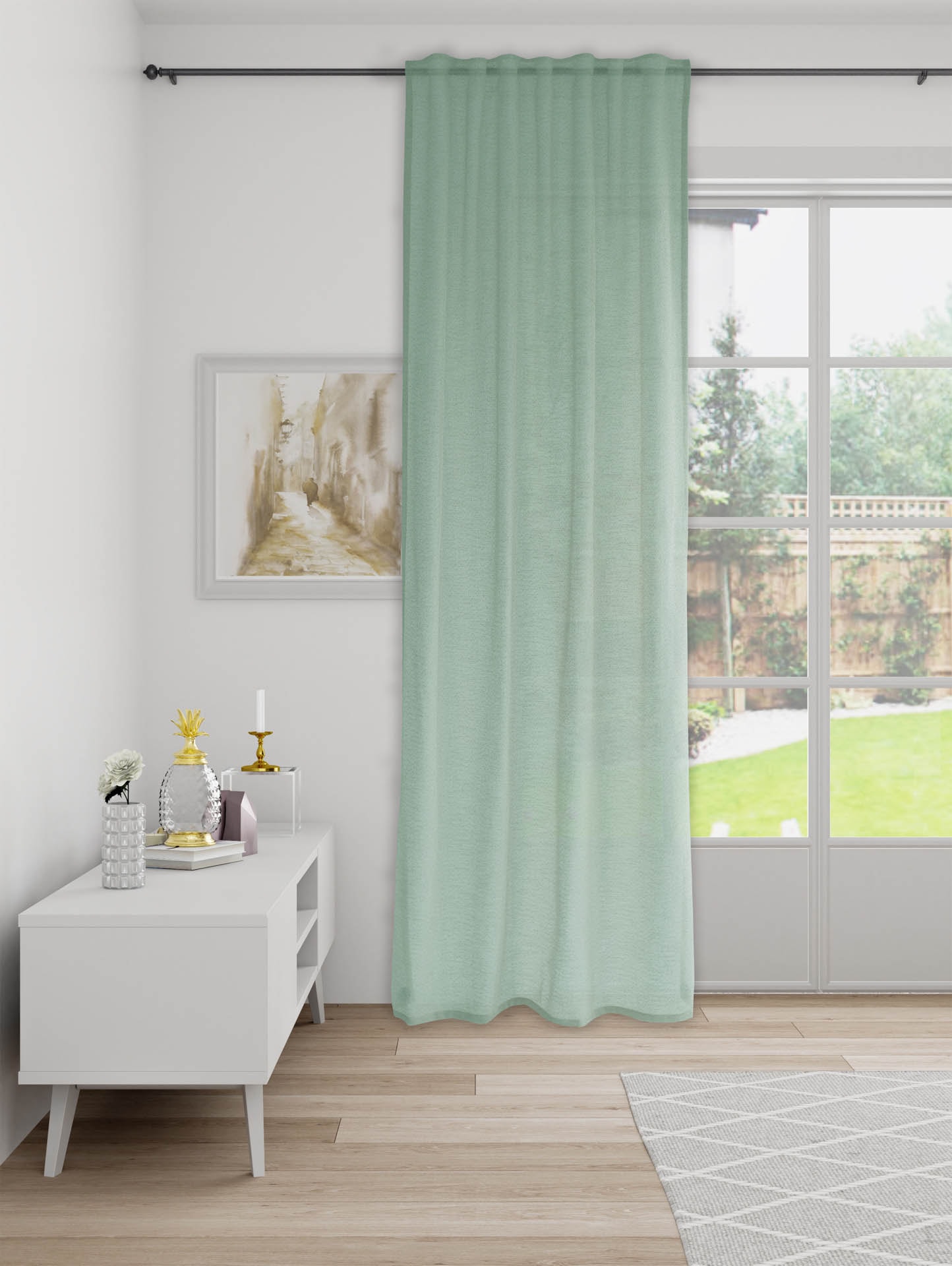 HOMING Rideau »Sema« Boucles cachées 1 cuis tlg. écharpe finie