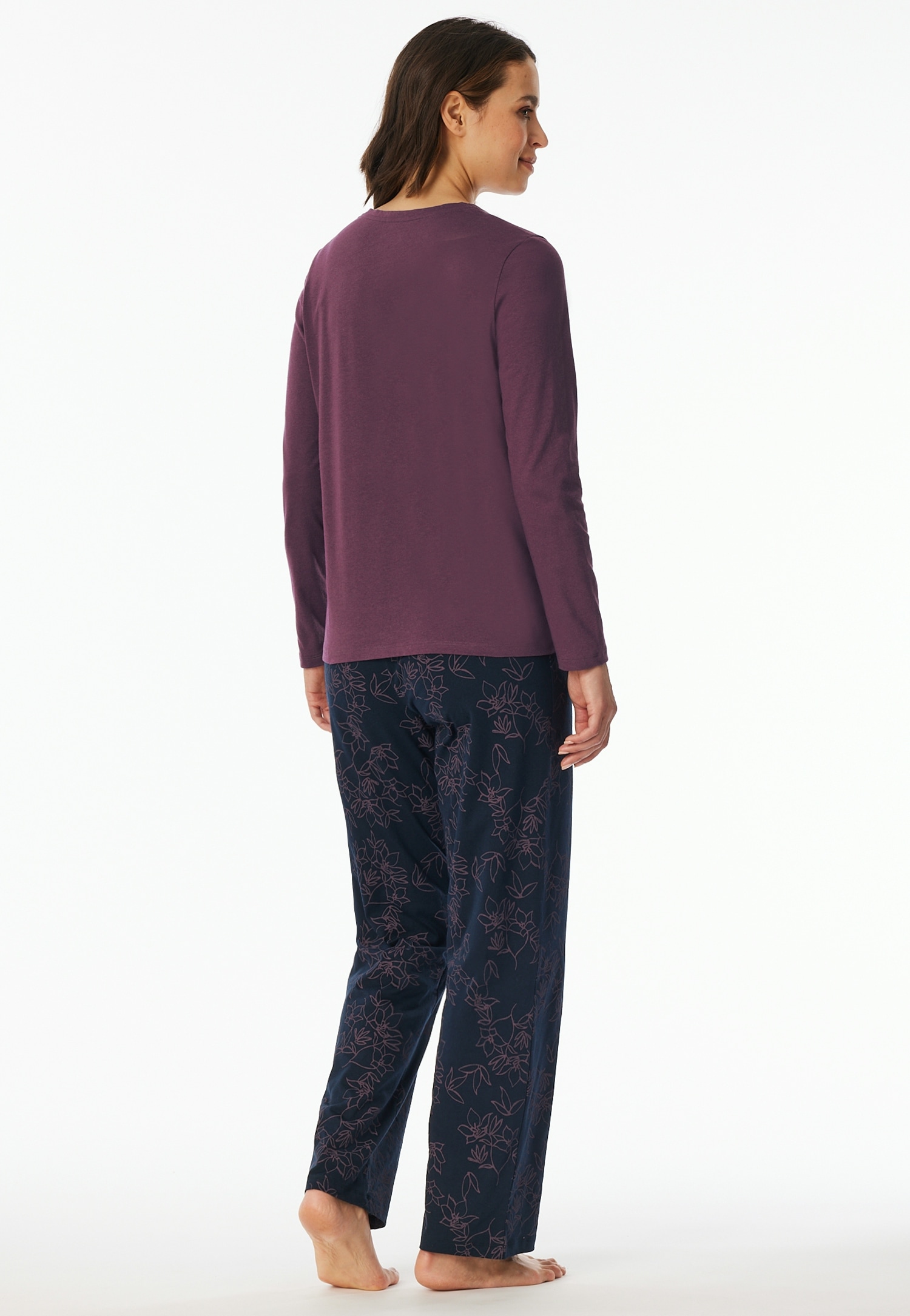 uncover by SCHIESSER Schlafanzug »Uncover Nightwear« 2 Stk. tlg., Baumwolle, Singel Jersey-Qualität, langärmelig, atmungsaktiv, bequem