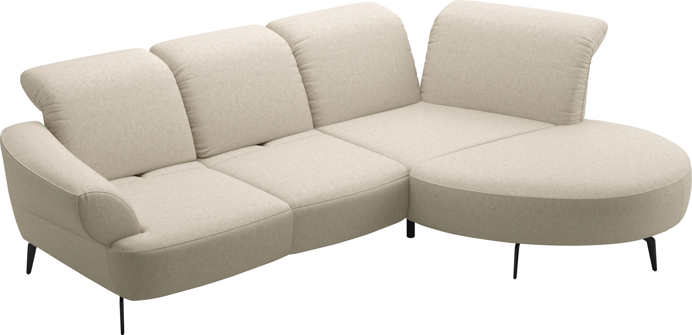 sit&more Ecksofa »Dance, L-Form, inkl. Sitztiefenverstellung«, inkl. Click&Seat, optional mit Kopfteilverstellung