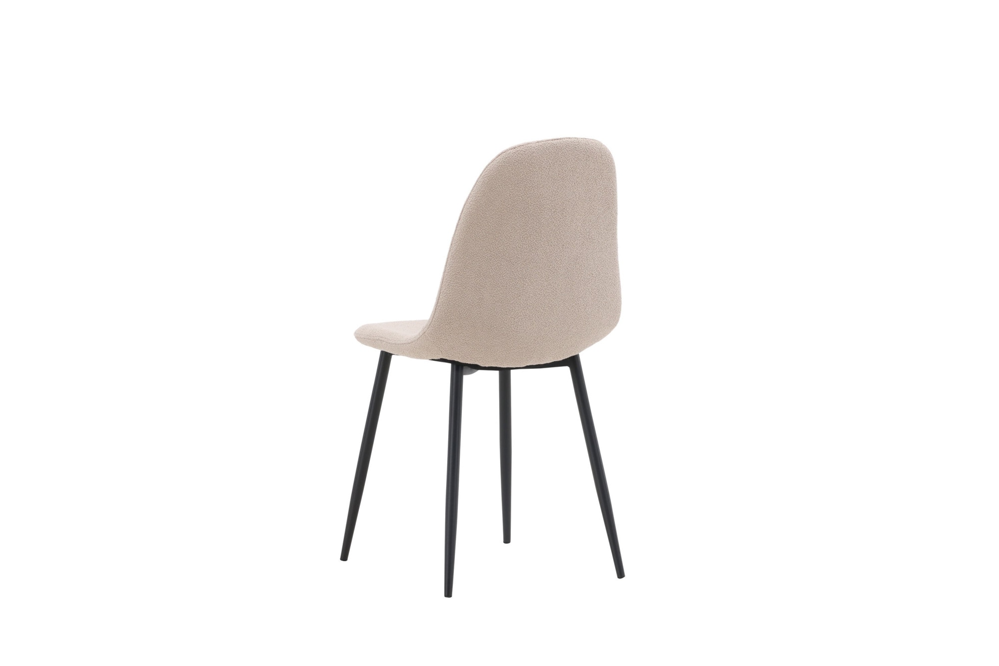 Venture Home Chaise de salle à manger »Polar, 2er-Set Esszimmerstühle in beigem Bouclé, skandinavisch, 150 kg« () 2 cuischaise rembourrée, revêtement bouclé, pieds en acier, arrondi, doux