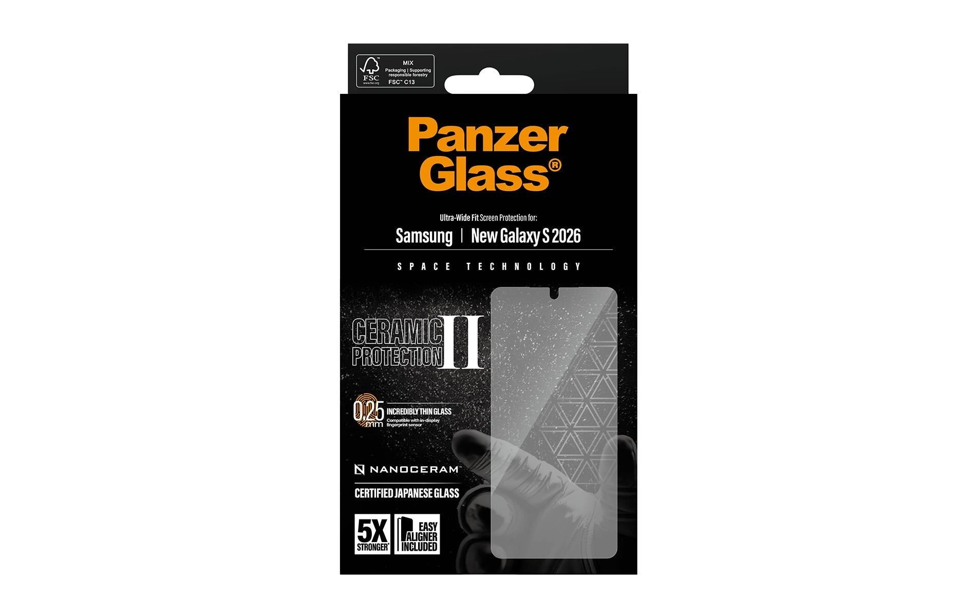 PanzerGlass Verre de protection d'écran »Ultra-Wide Fit Screen Protector« für Samsung Galaxy S26 Displayschutzfolie, Schutzfolie, Bildschirmschutz, kratz- & stossfest