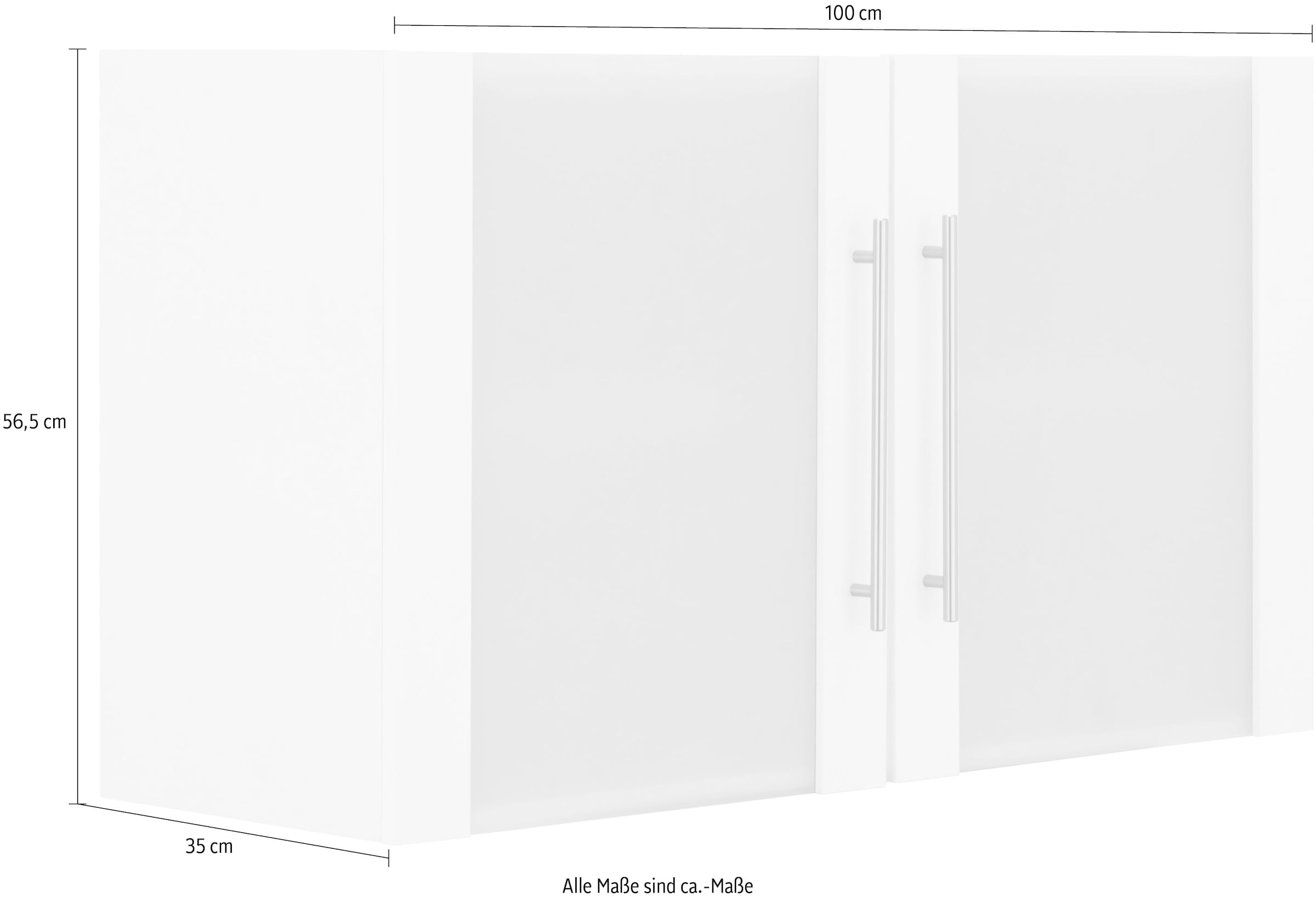 wiho Küchen Glashängeschrank »Unna«, Front mit Glaseinsatz