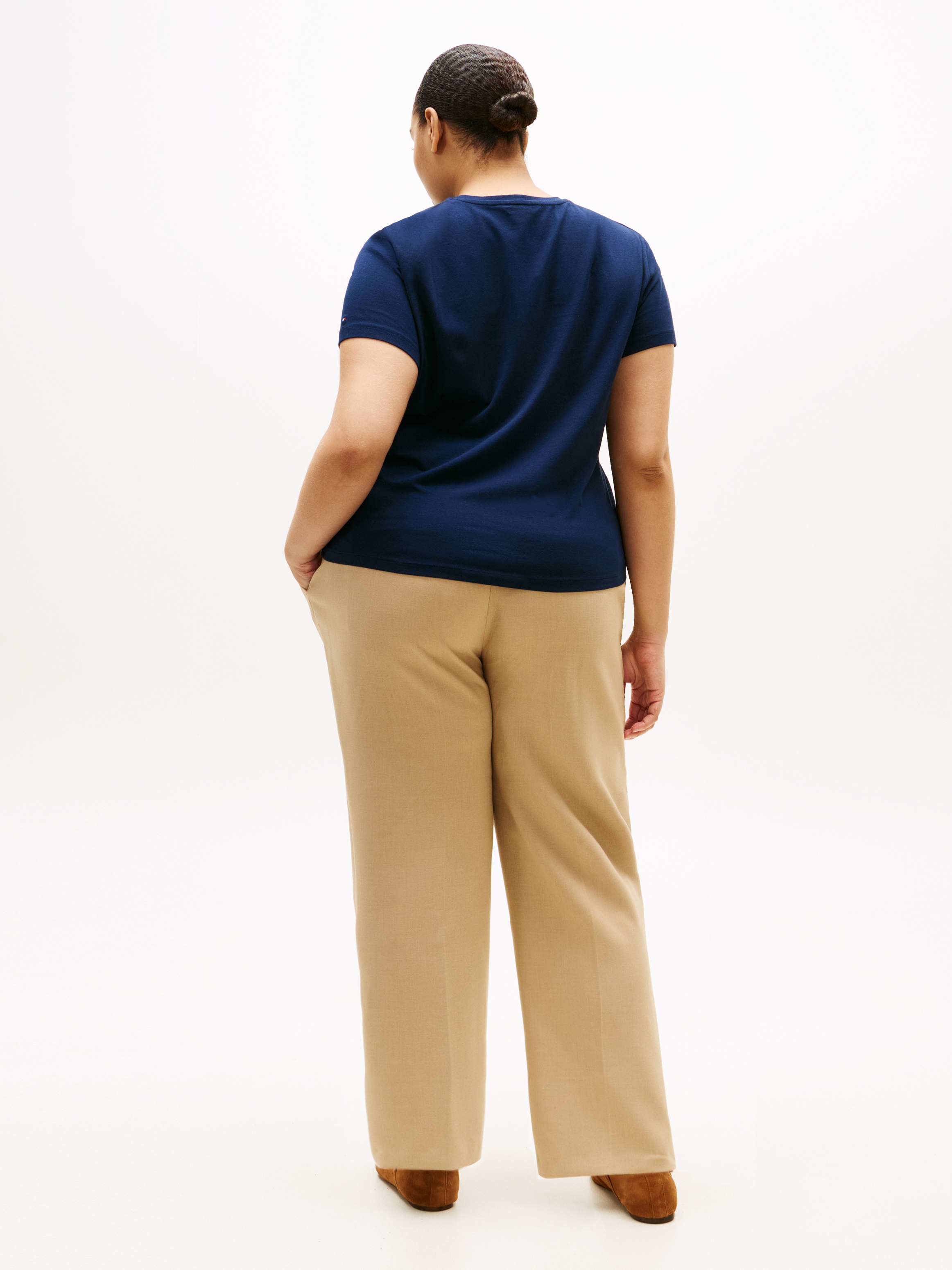 Tommy Hilfiger Curve T-shirt à manches courtes »CRV TH SCRIPT REG C-NK SS TEE« in grossen Grössen