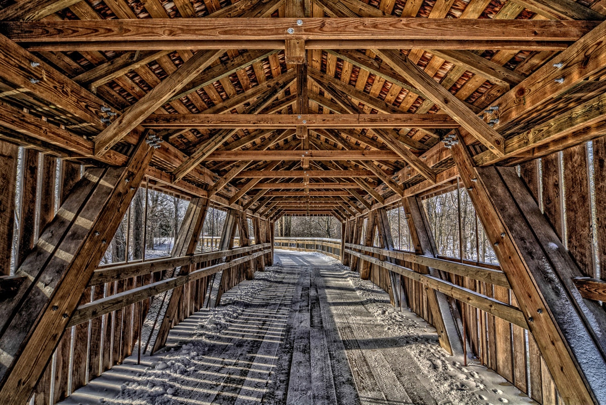 Image of Papermoon Fototapete "Holzbrücke"