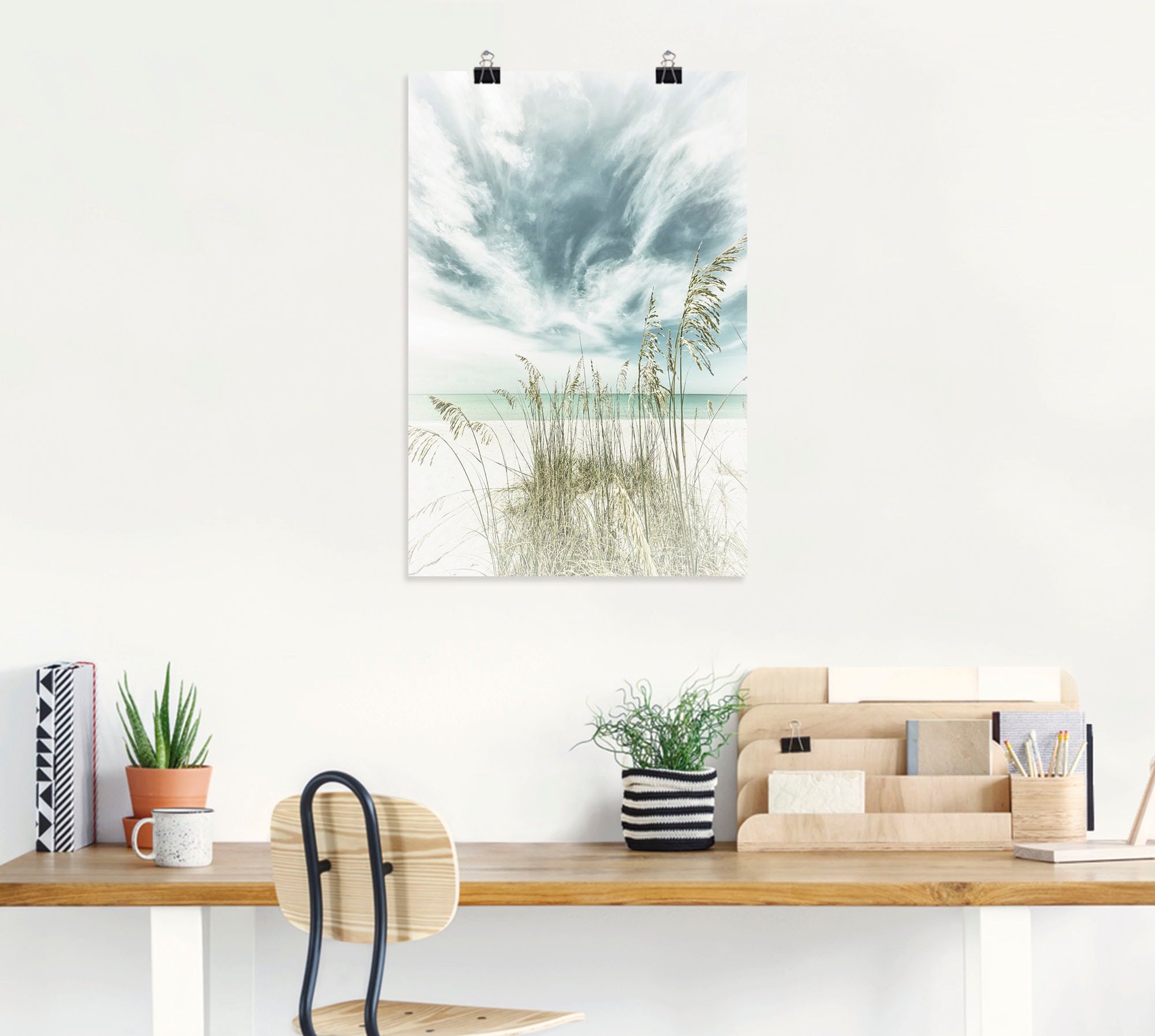 Artland Wandbild »Himmlische Stille am Strand Vintage« Strandbilder 1 Stk. tlg. als Alubild, Outdoorbild, Leinwandbild, Poster, Wandaufkleber