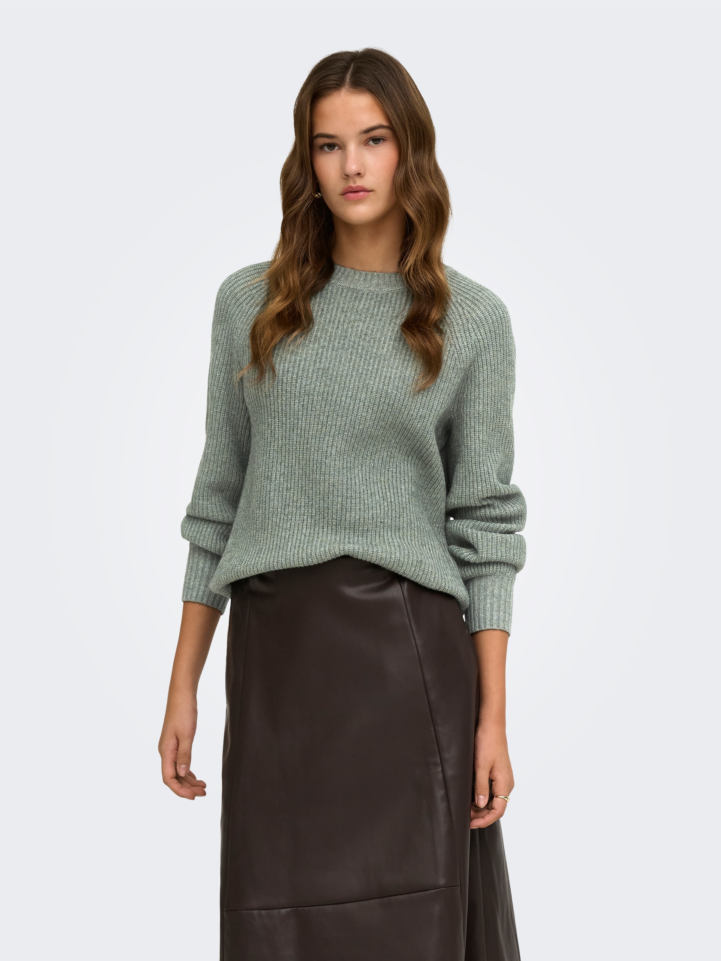 Image of ONLY Strickpullover "ONLIDA LS RIB O-NECK CS KNT" Viskosemischung