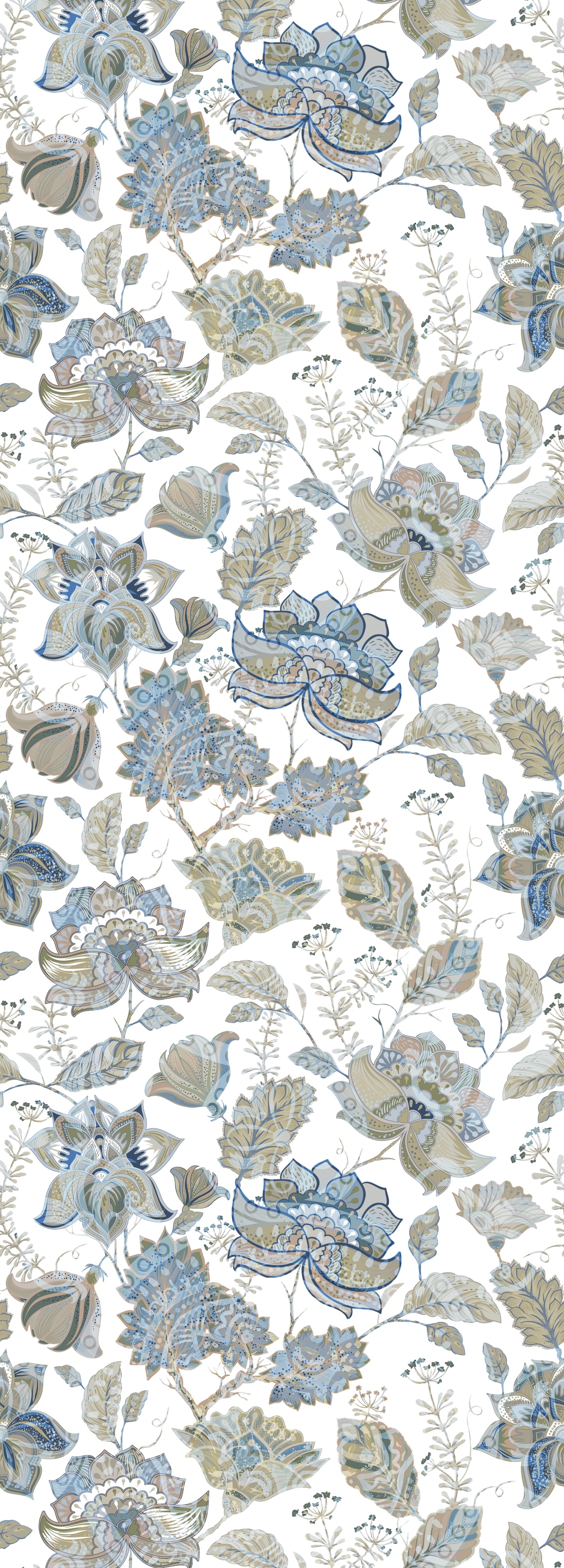 Image of queence Vinyltapete "Romy" Motiv bedruckt botanisch floral gemustert natürlich glatt 90x250cm, selbstklebend, kinderleichte Anbringung, Sticker