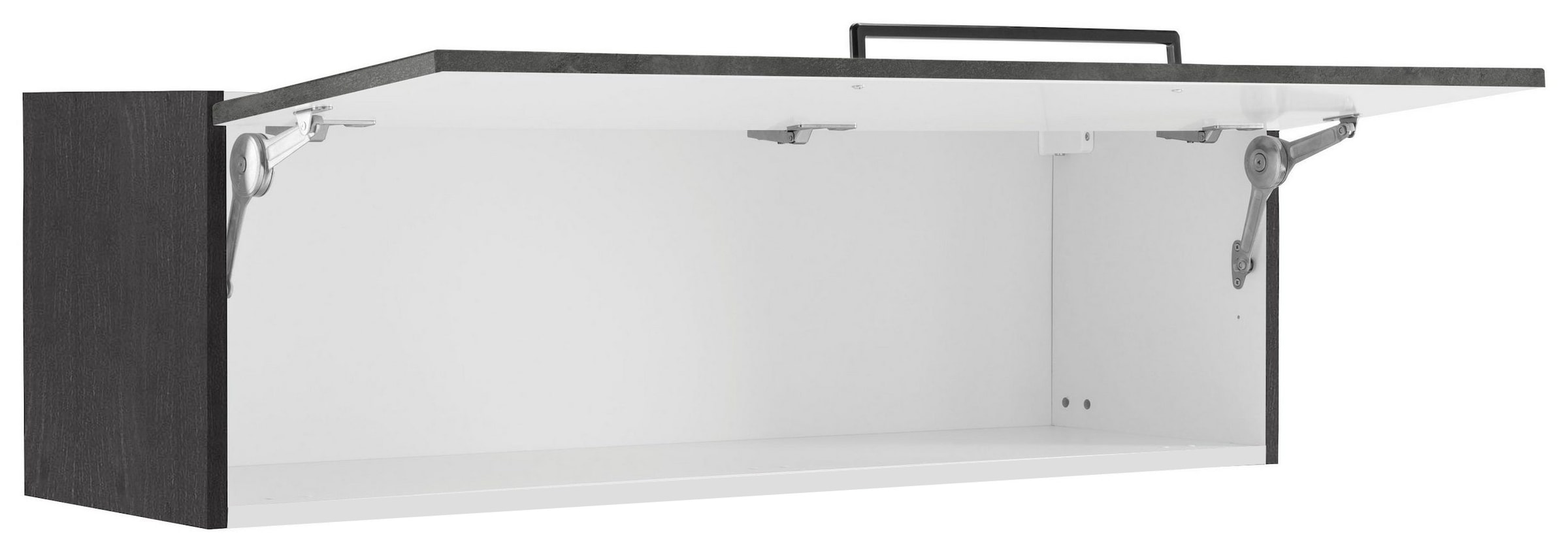 KOCHSTATION Armoire suspendue à abattant »KS-Tulsa« 110 cm de large, avec 1 rabat, poignée métal noir, façade MDF